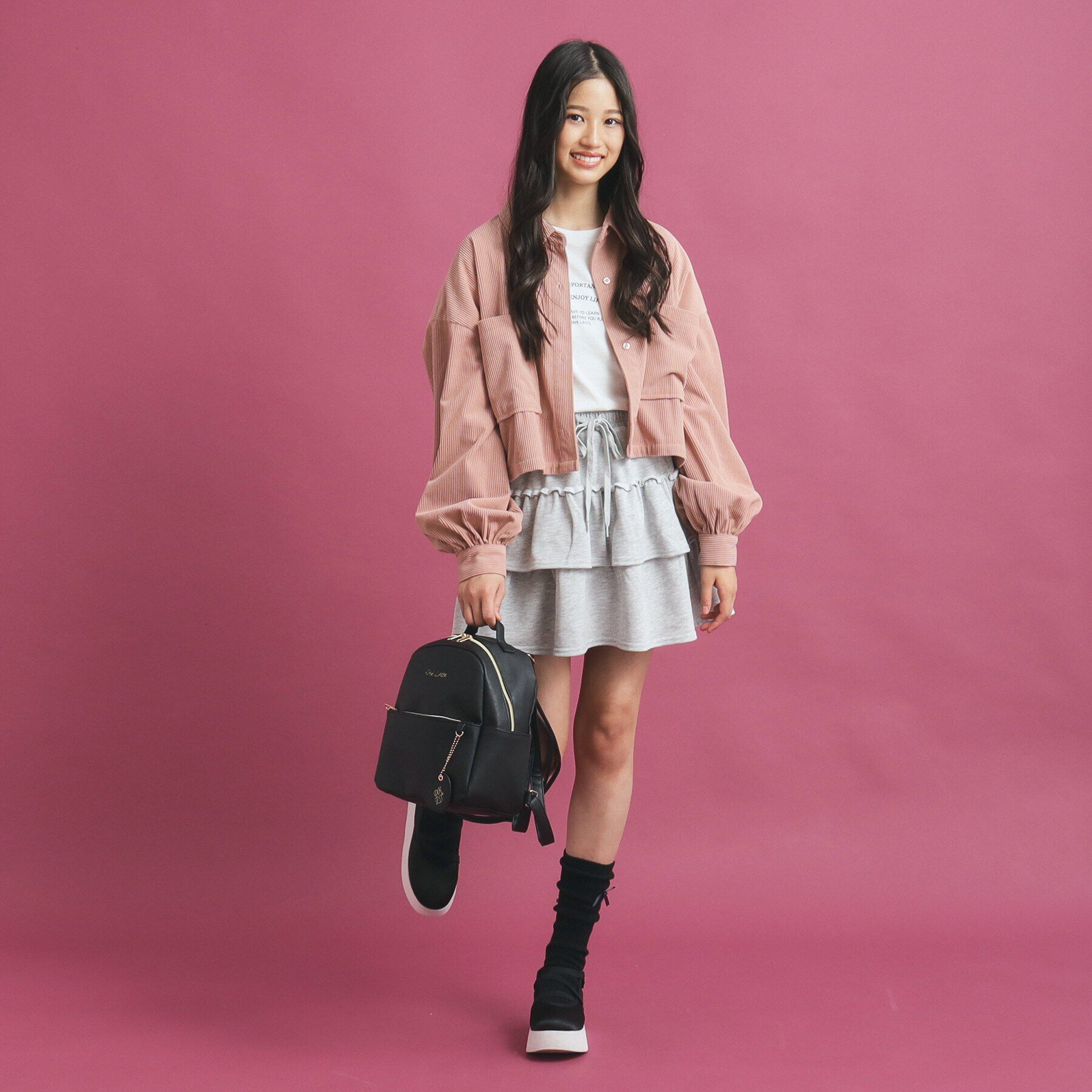 PINK-latte「ハートチャームリュック」|リュック|