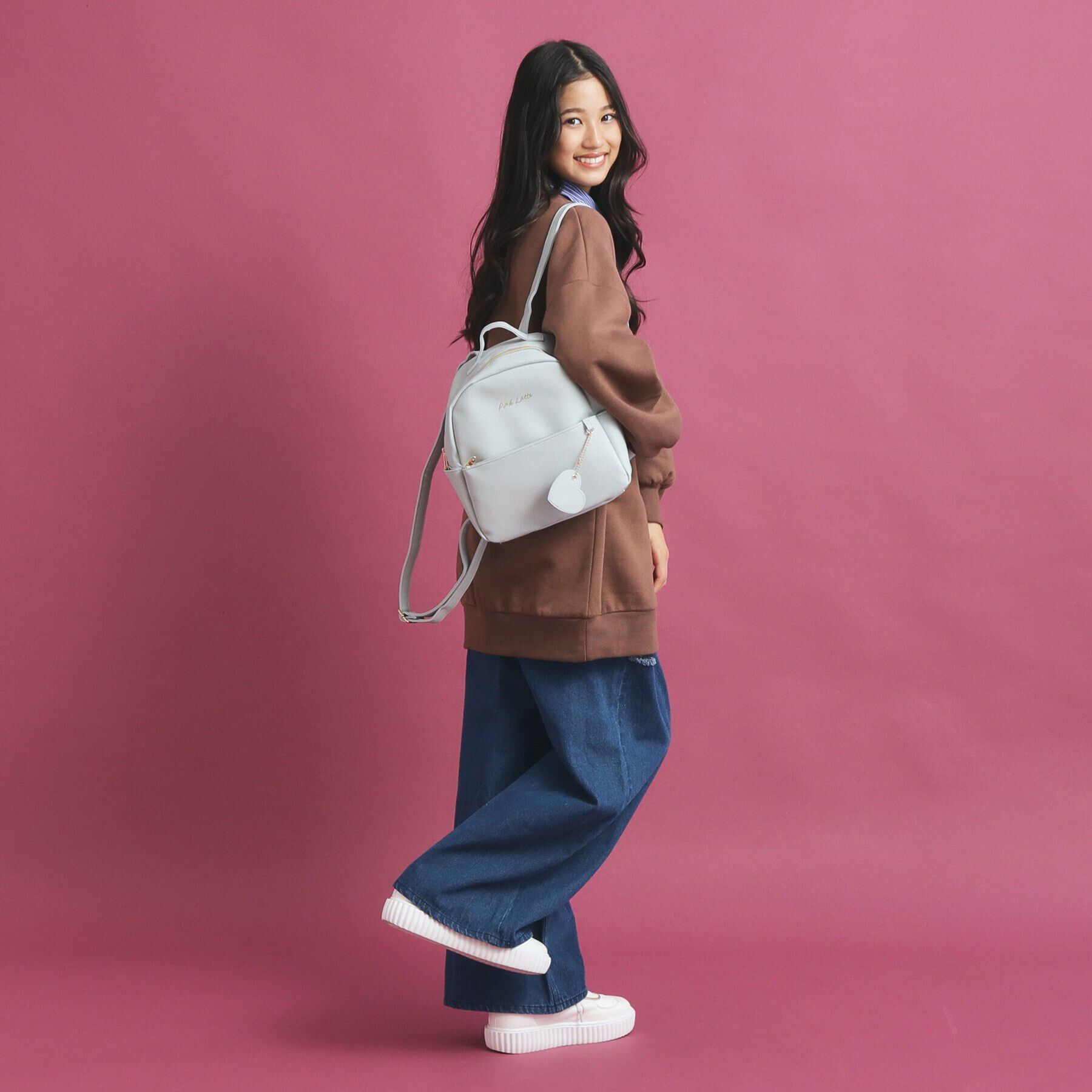PINK-latte「ハートチャームリュック」|リュック|