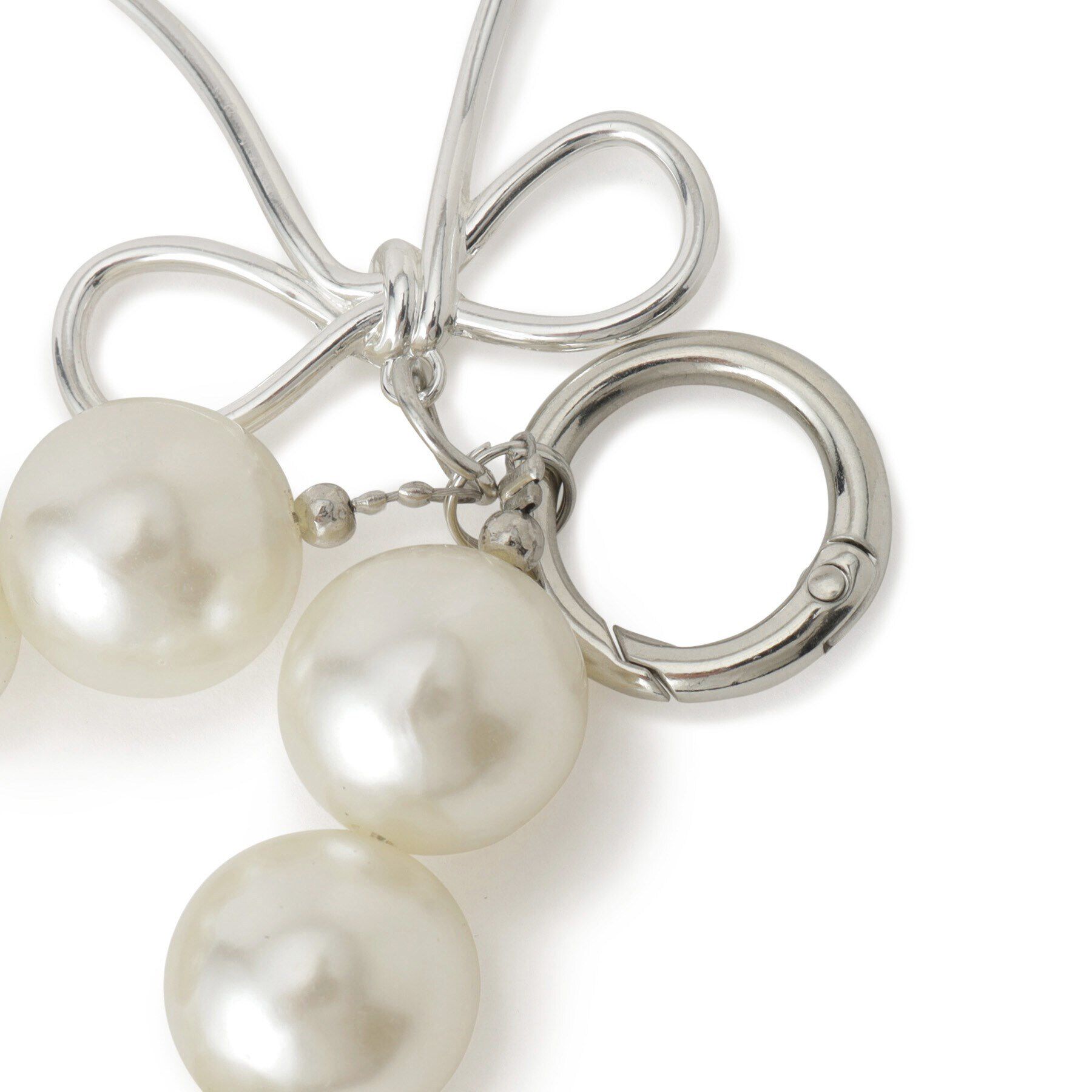 PINK-latte「フェイクパールチャーム」|キーケース|