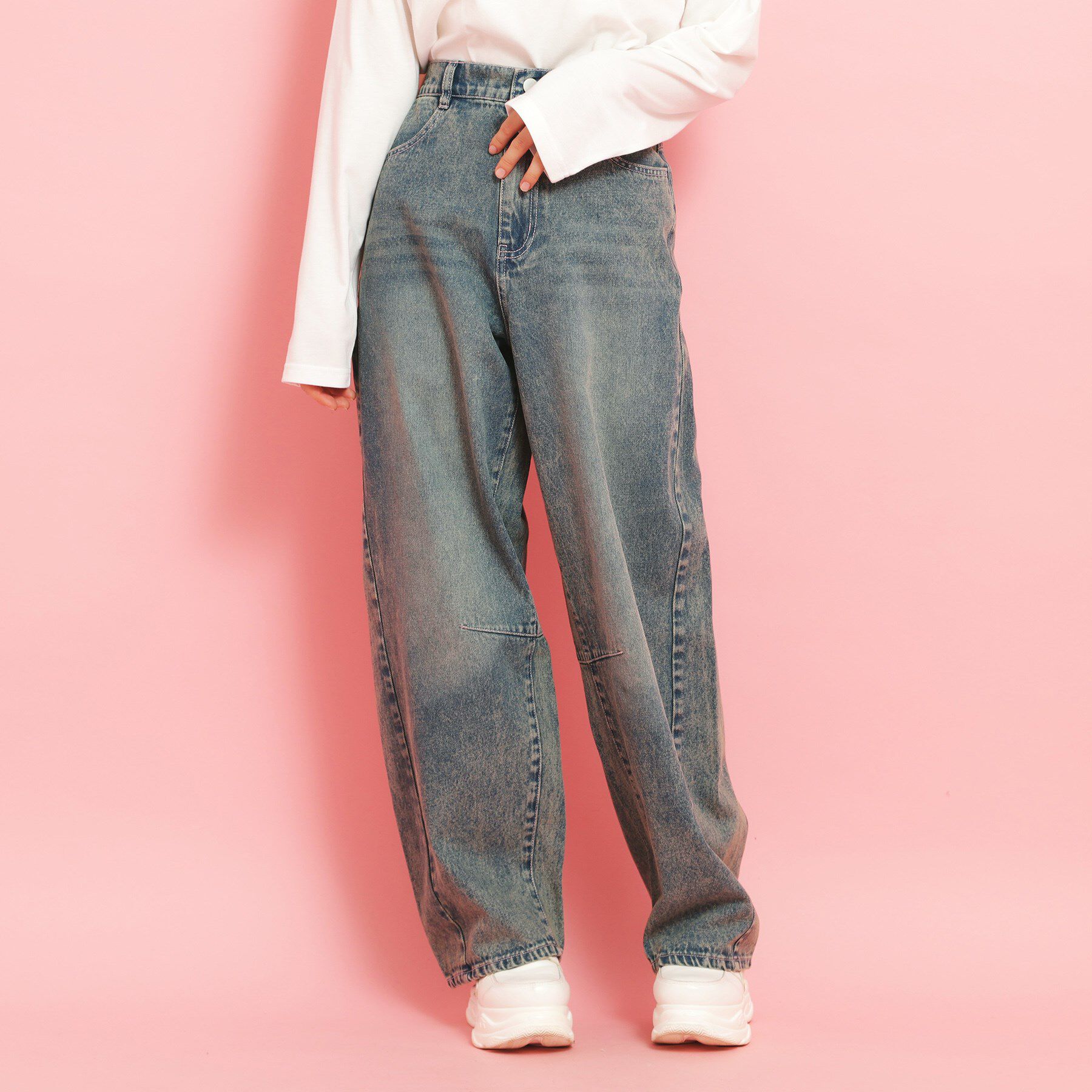 PINK-latte「バレルレッグデニム」|その他|