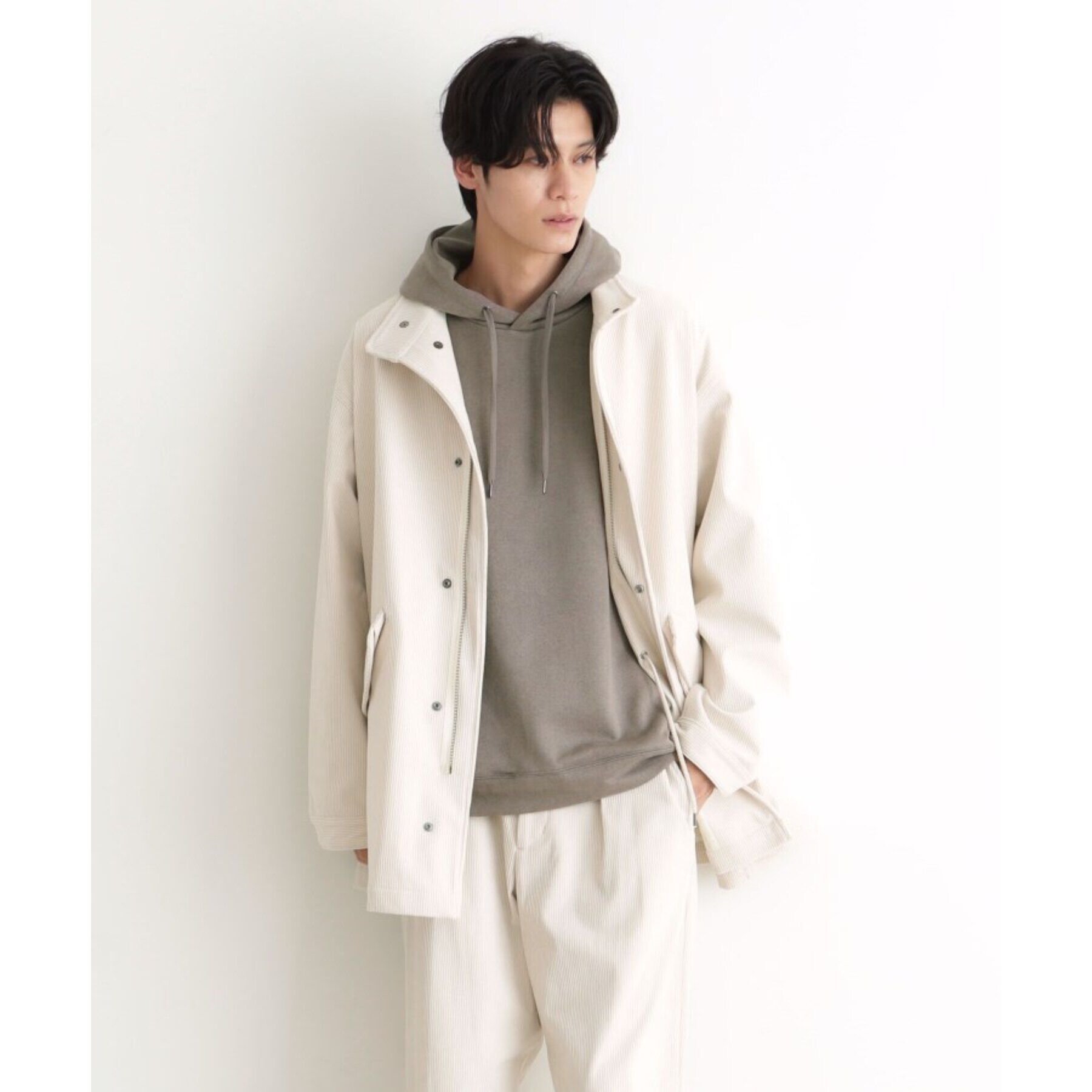 THE SHOP TK「TECUNE／テクウネ コーデュロイスタンドモッズコート【セットアップ可】」|ミリタリー・モッズコート|