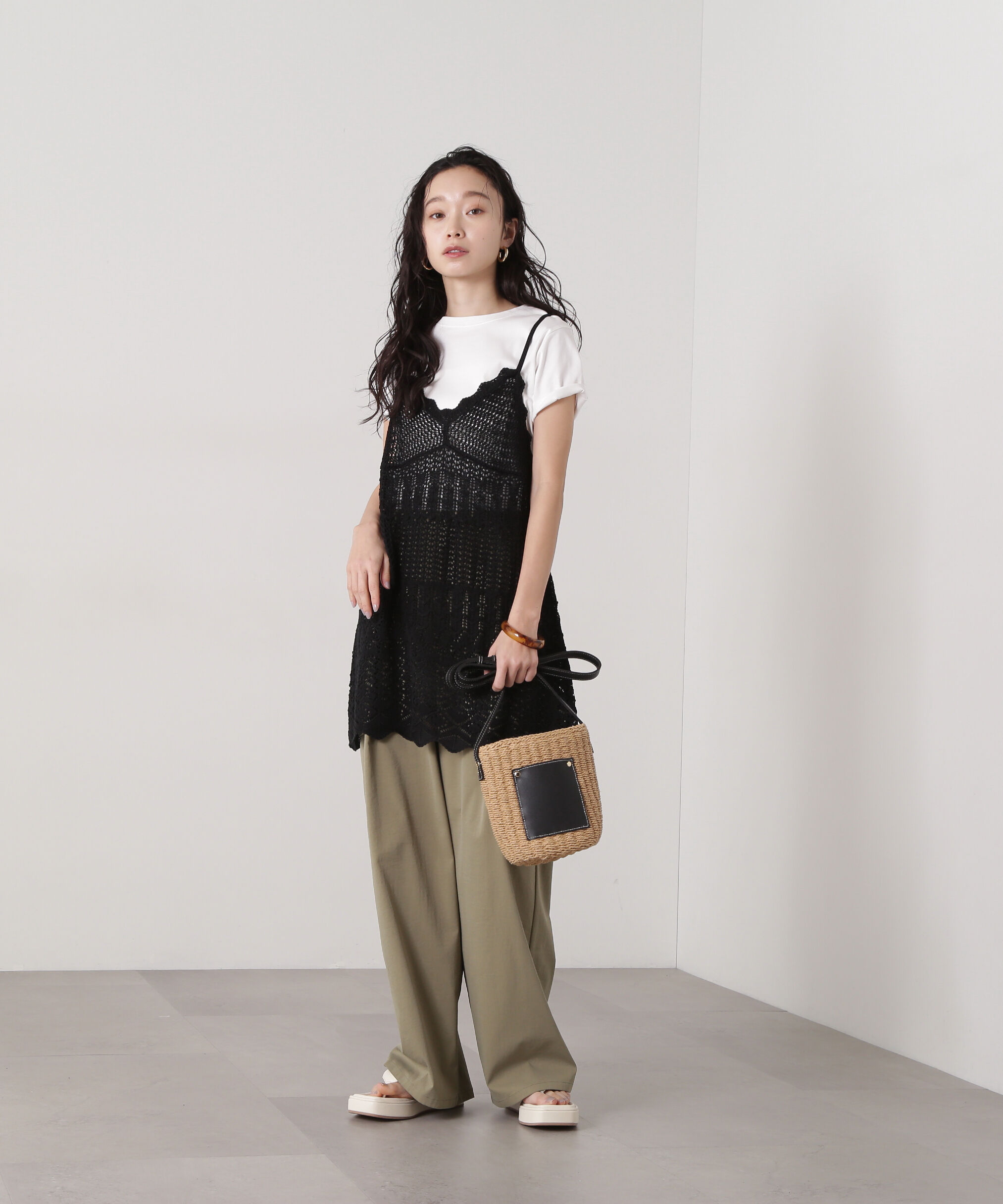  「カギアミ風ニットビスチェ」|ニット・セーター|