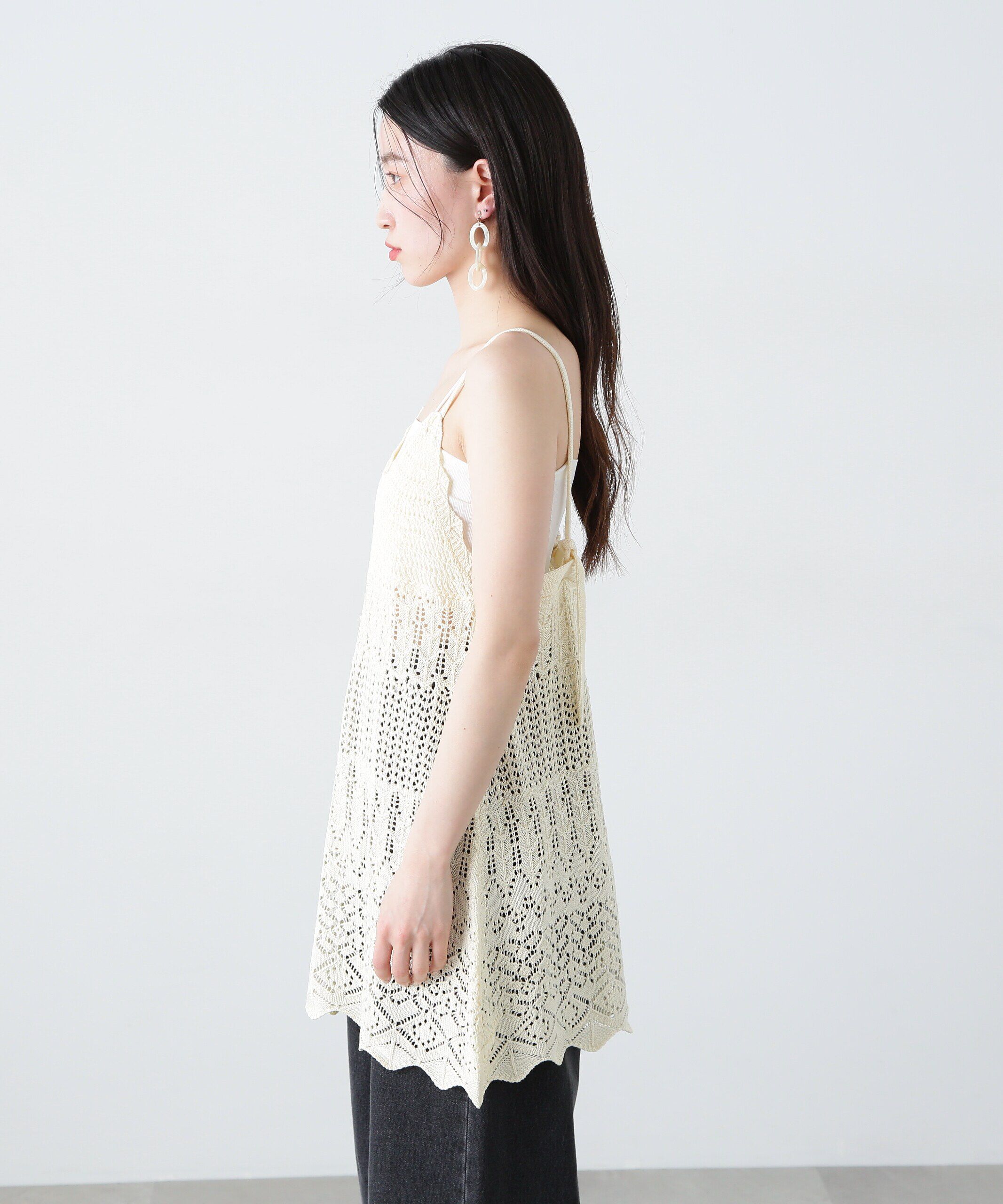  「カギアミ風ニットビスチェ」|ニット・セーター|