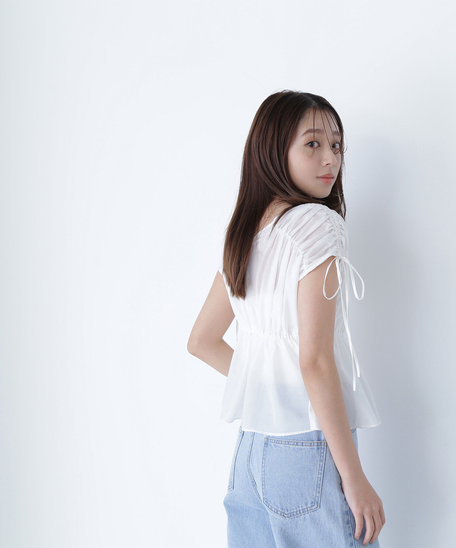  「シアードロストギャザーブラウス」|シャツ・ブラウス|