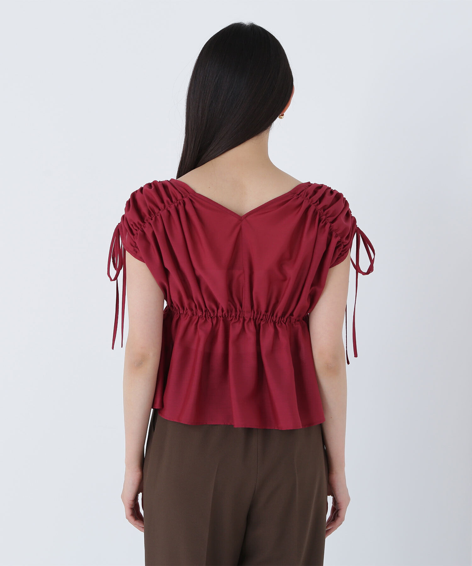  「シアードロストギャザーブラウス」|シャツ・ブラウス|