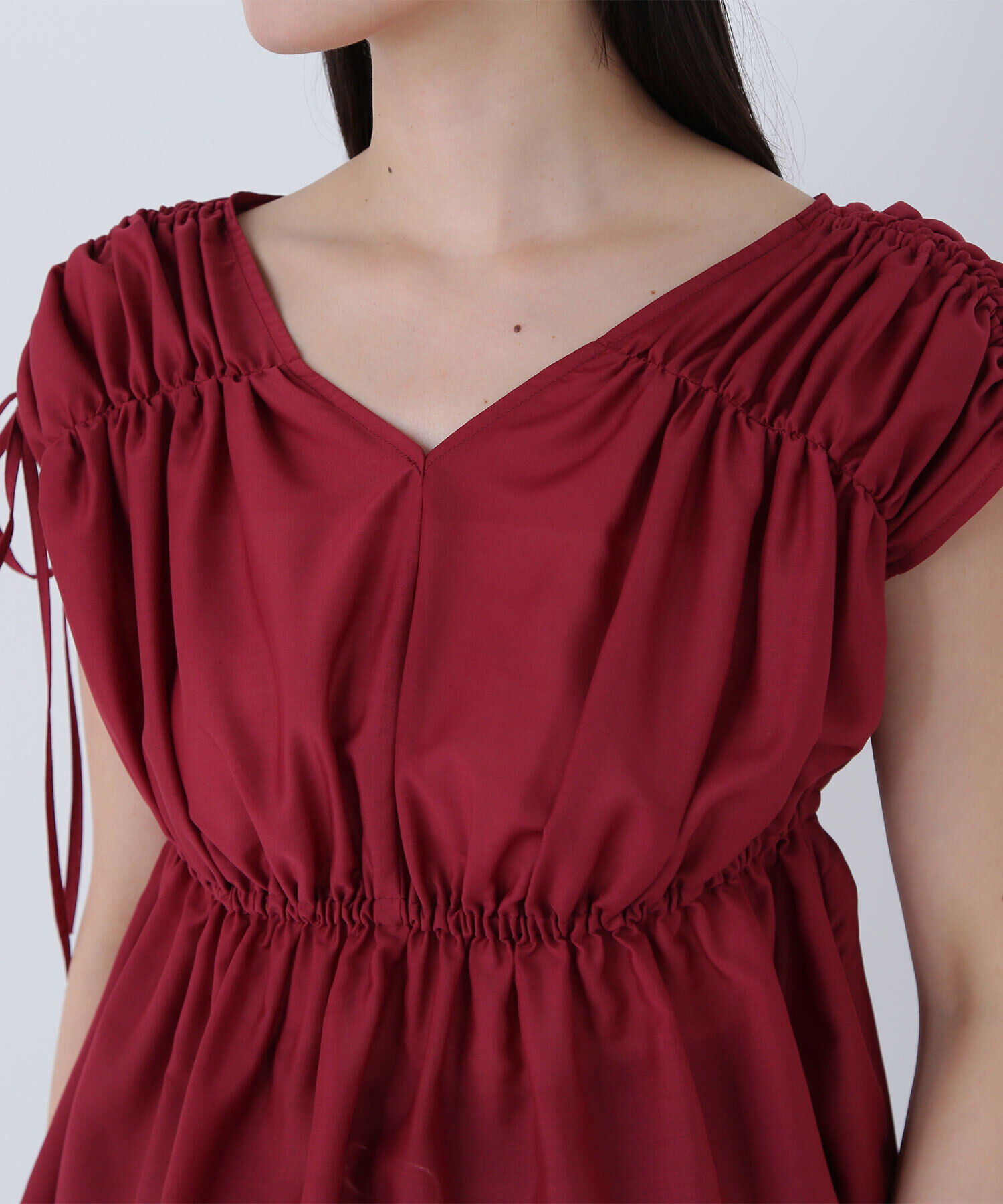  「シアードロストギャザーブラウス」|シャツ・ブラウス|