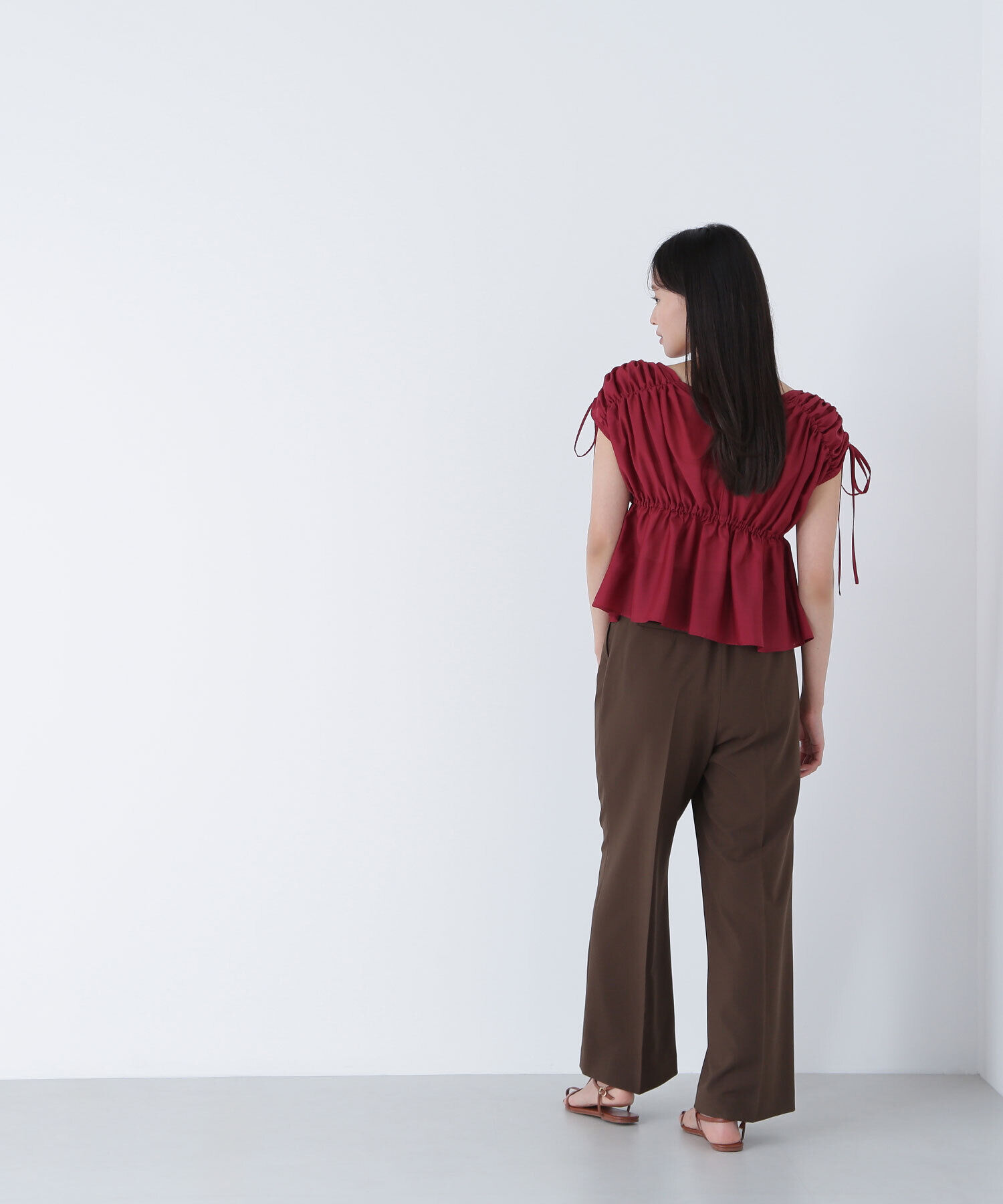  「シアードロストギャザーブラウス」|シャツ・ブラウス|