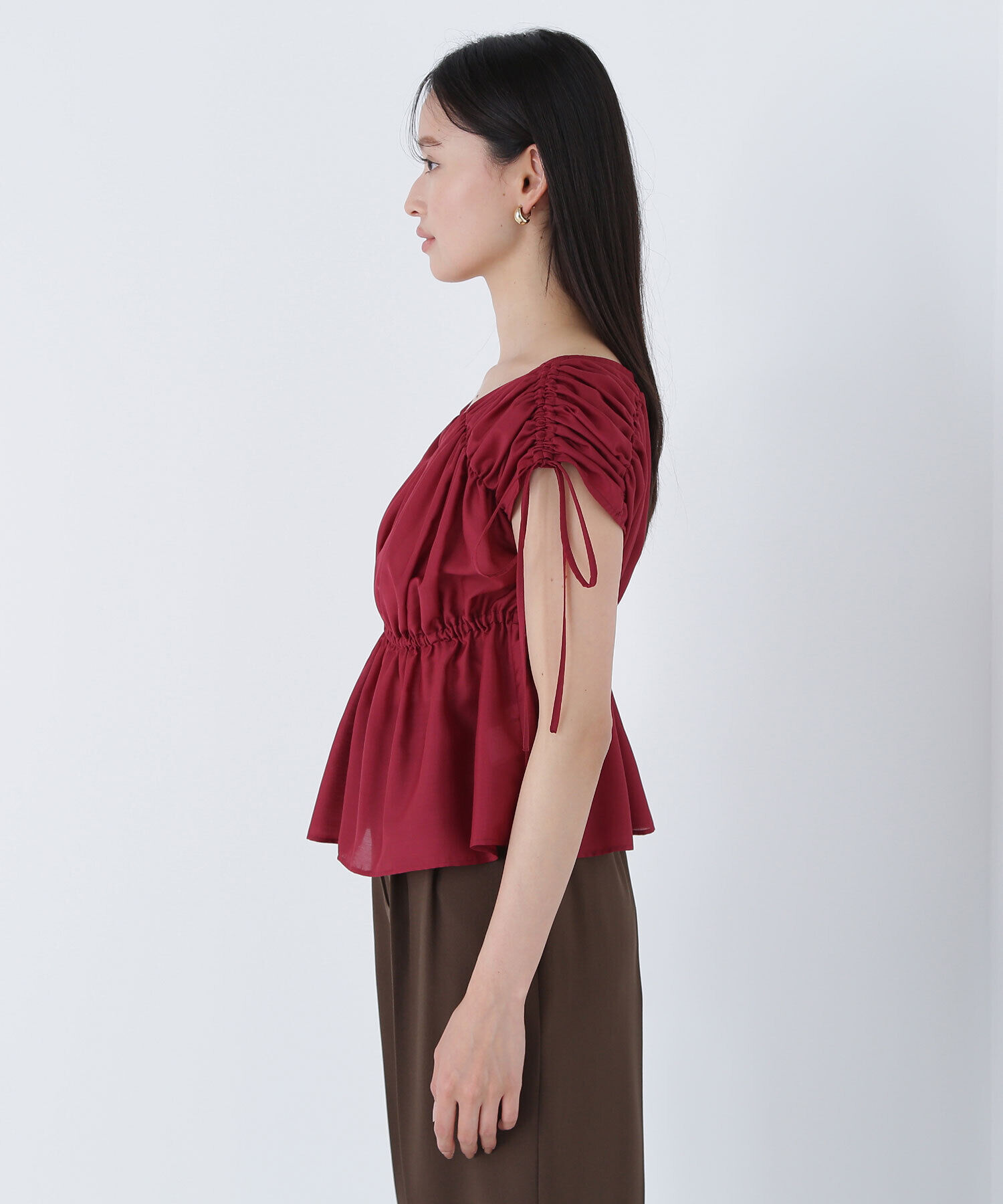 「シアードロストギャザーブラウス」|シャツ・ブラウス|