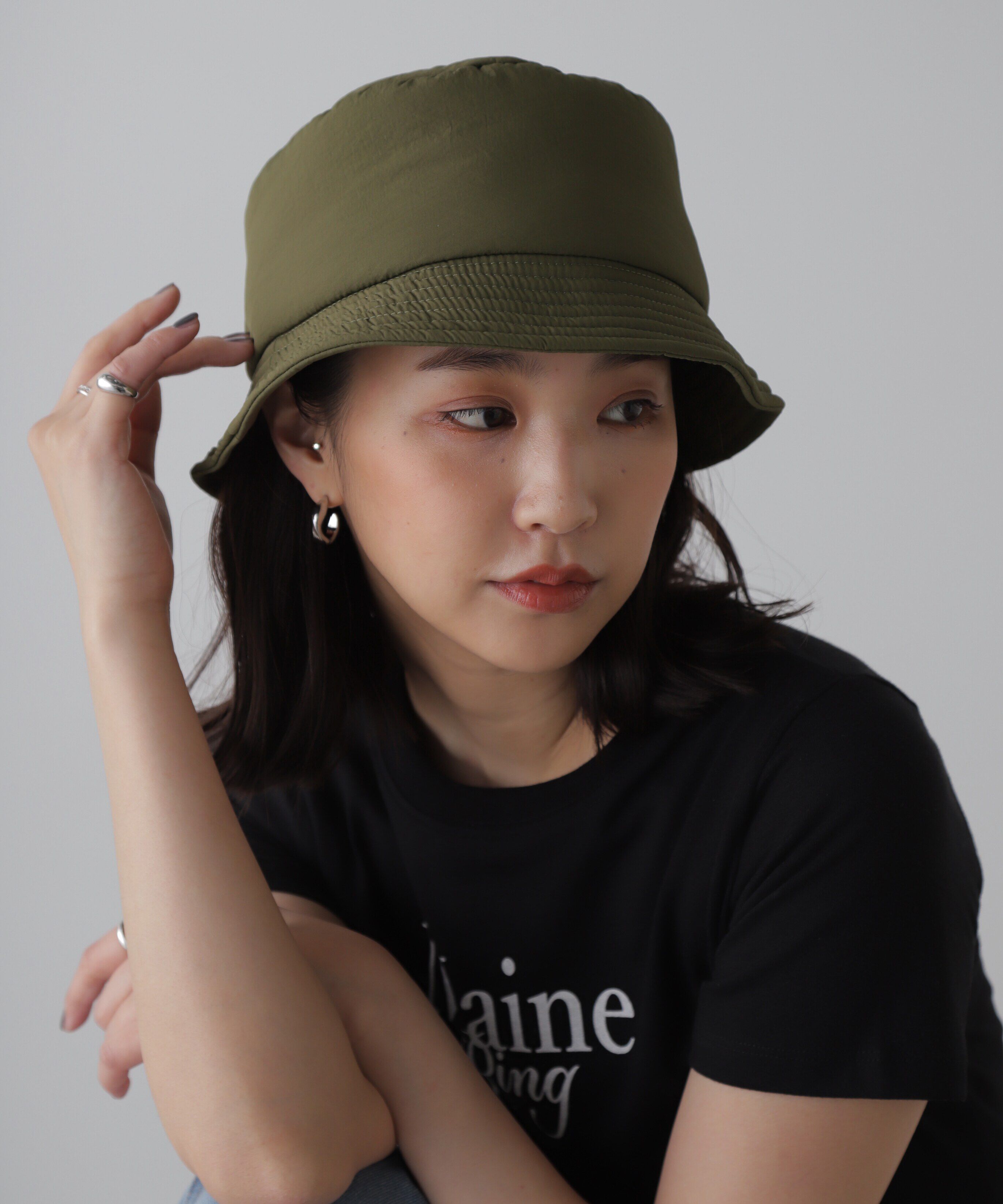  「中綿バケットハット」|ソックス|オリーブ