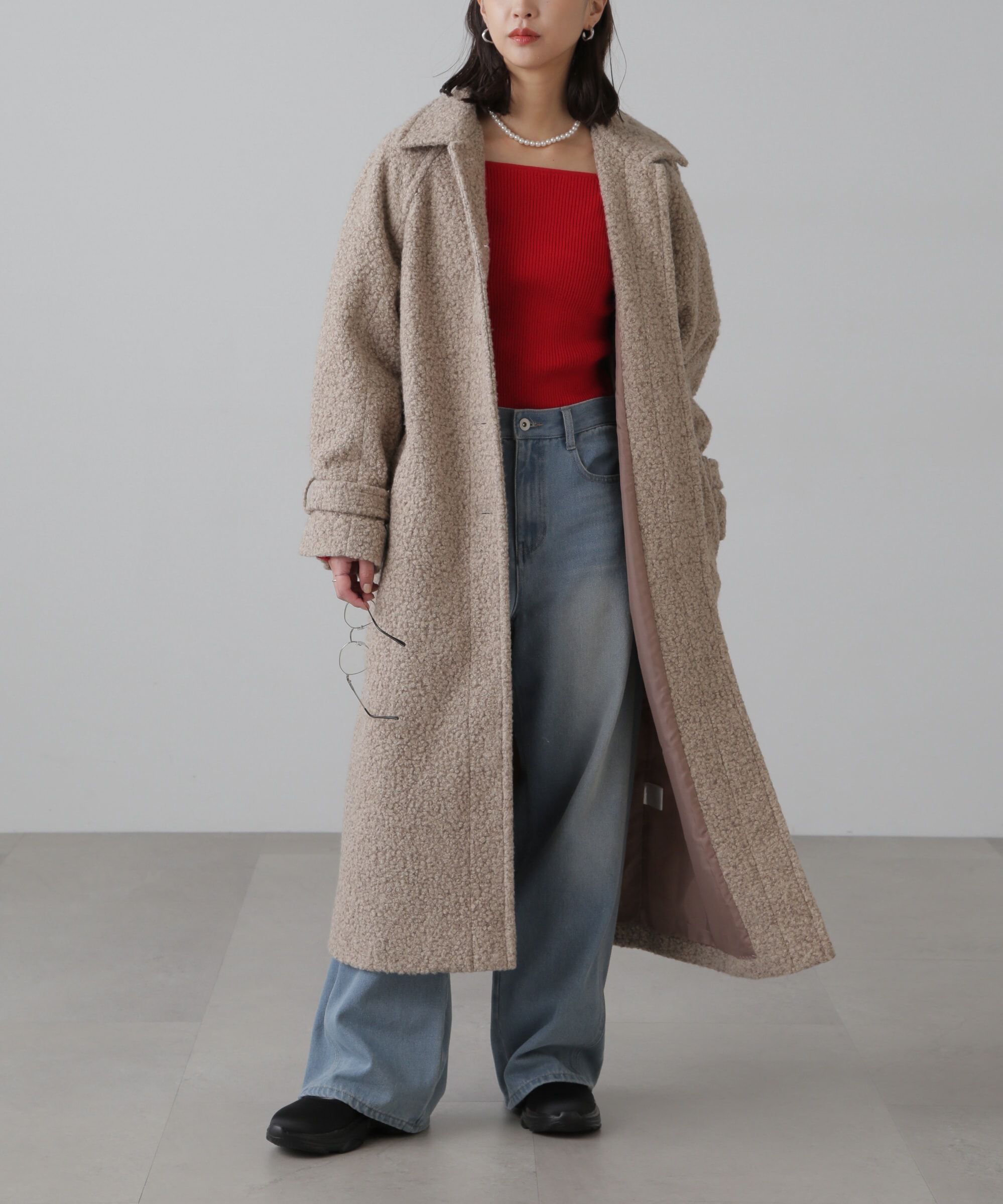  「2wayブークレステンカラーロングコート」|その他|