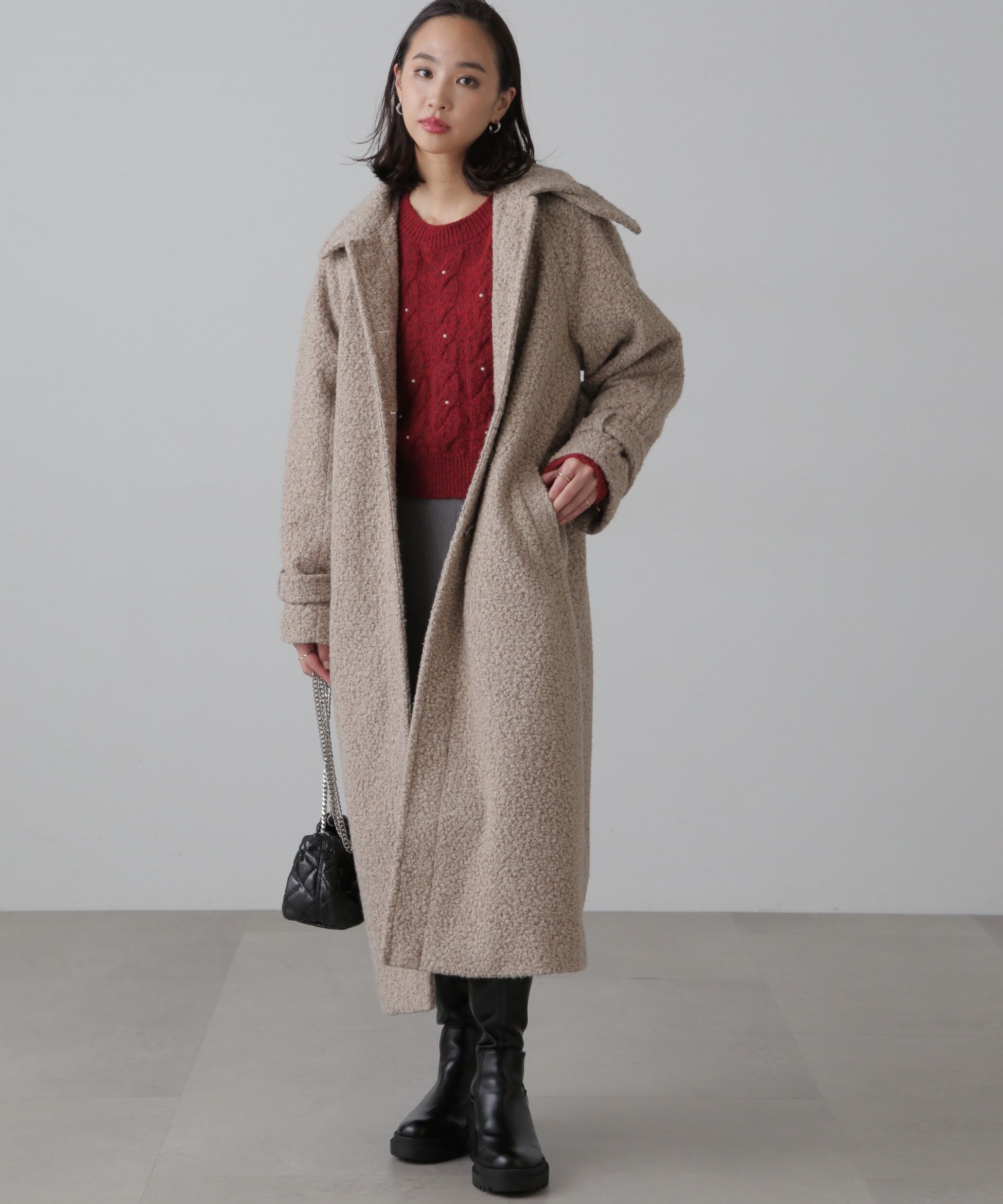  「2wayブークレステンカラーロングコート」|その他|