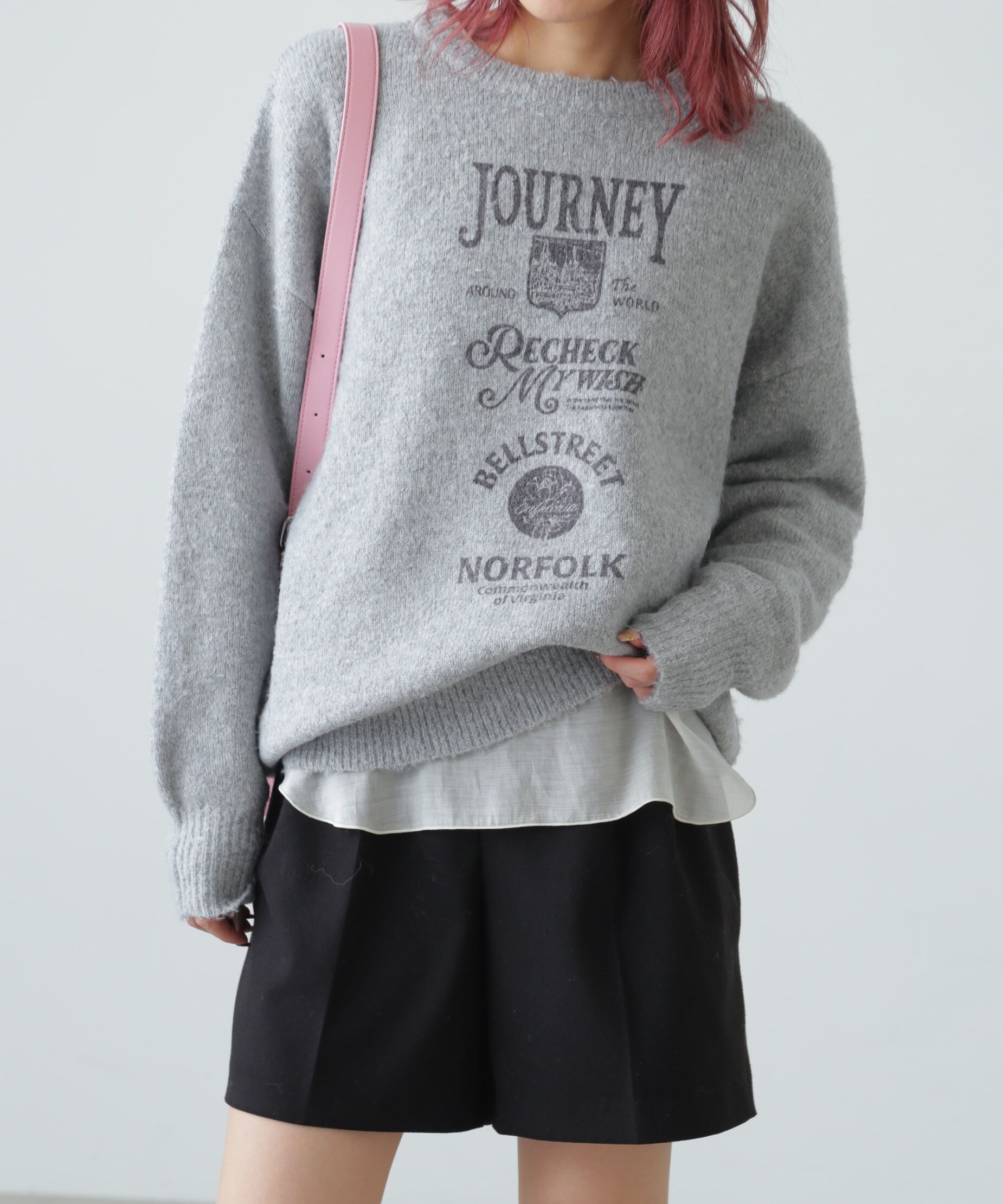  「ヴィンテージライクプリントニット」|ニット・セーター|