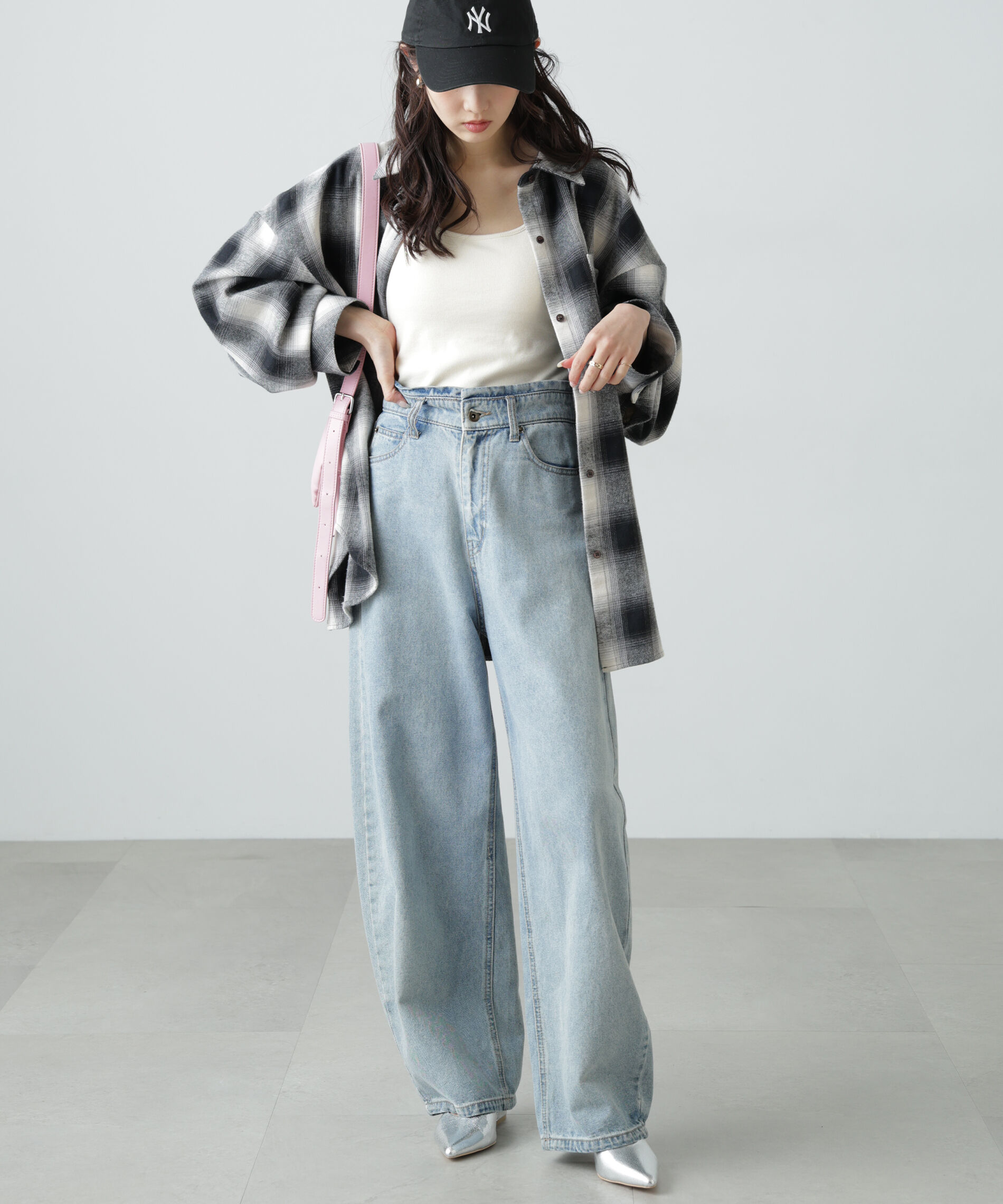  「ヴィンテージ風チェックオーバーシャツ」|シャツ・ブラウス|