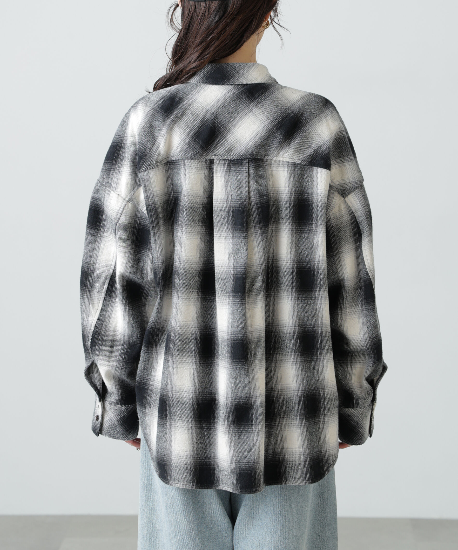  「ヴィンテージ風チェックオーバーシャツ」|シャツ・ブラウス|