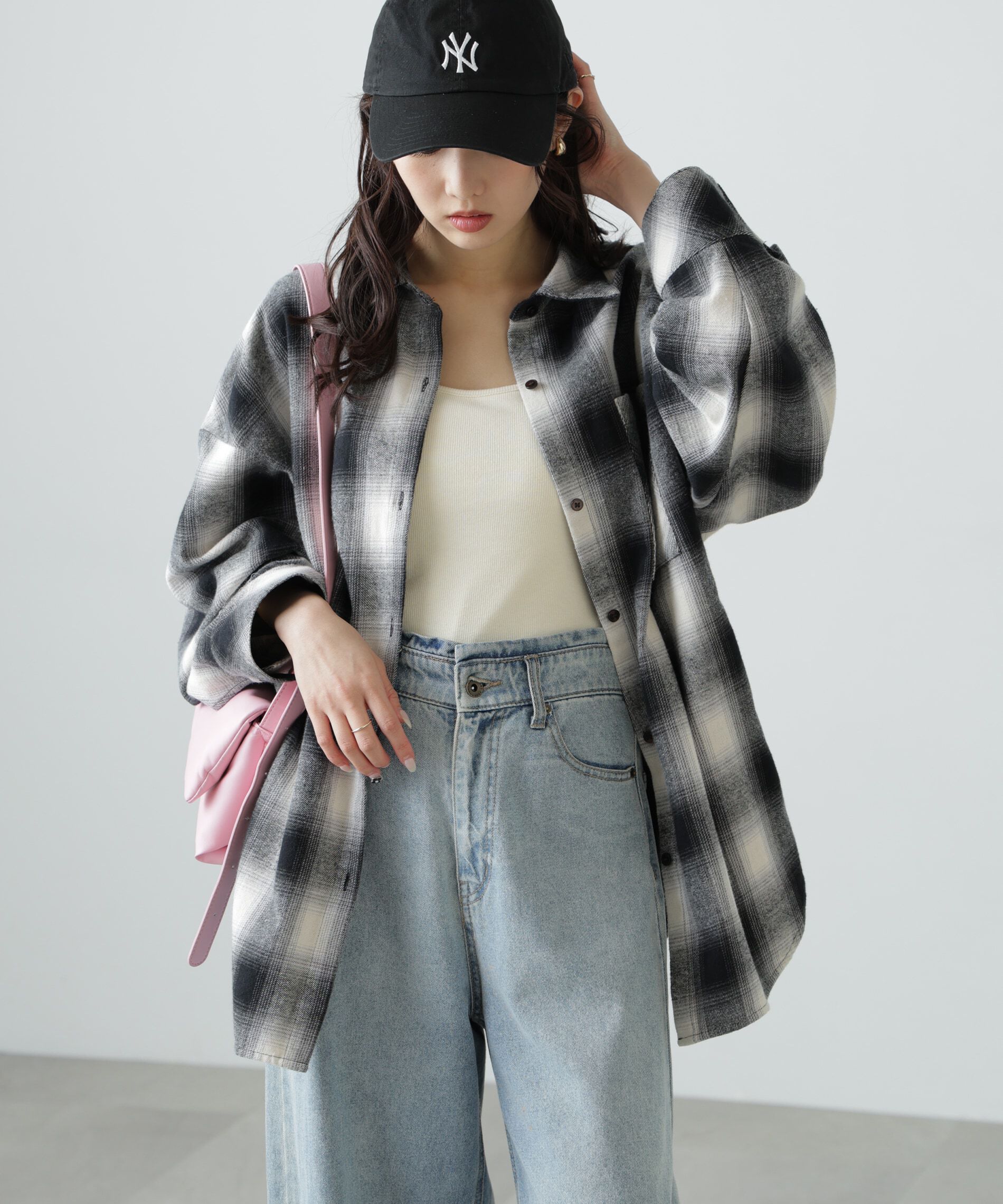  「ヴィンテージ風チェックオーバーシャツ」|シャツ・ブラウス|