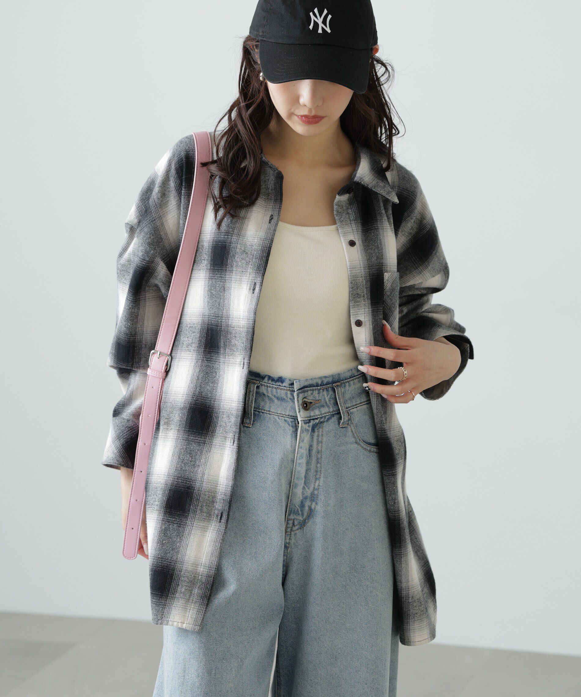  「ヴィンテージ風チェックオーバーシャツ」|シャツ・ブラウス|