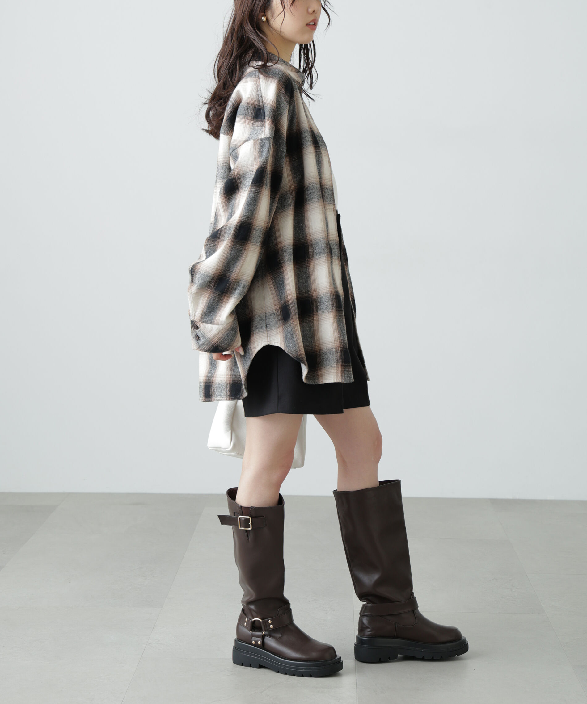  「ヴィンテージ風チェックオーバーシャツ」|シャツ・ブラウス|