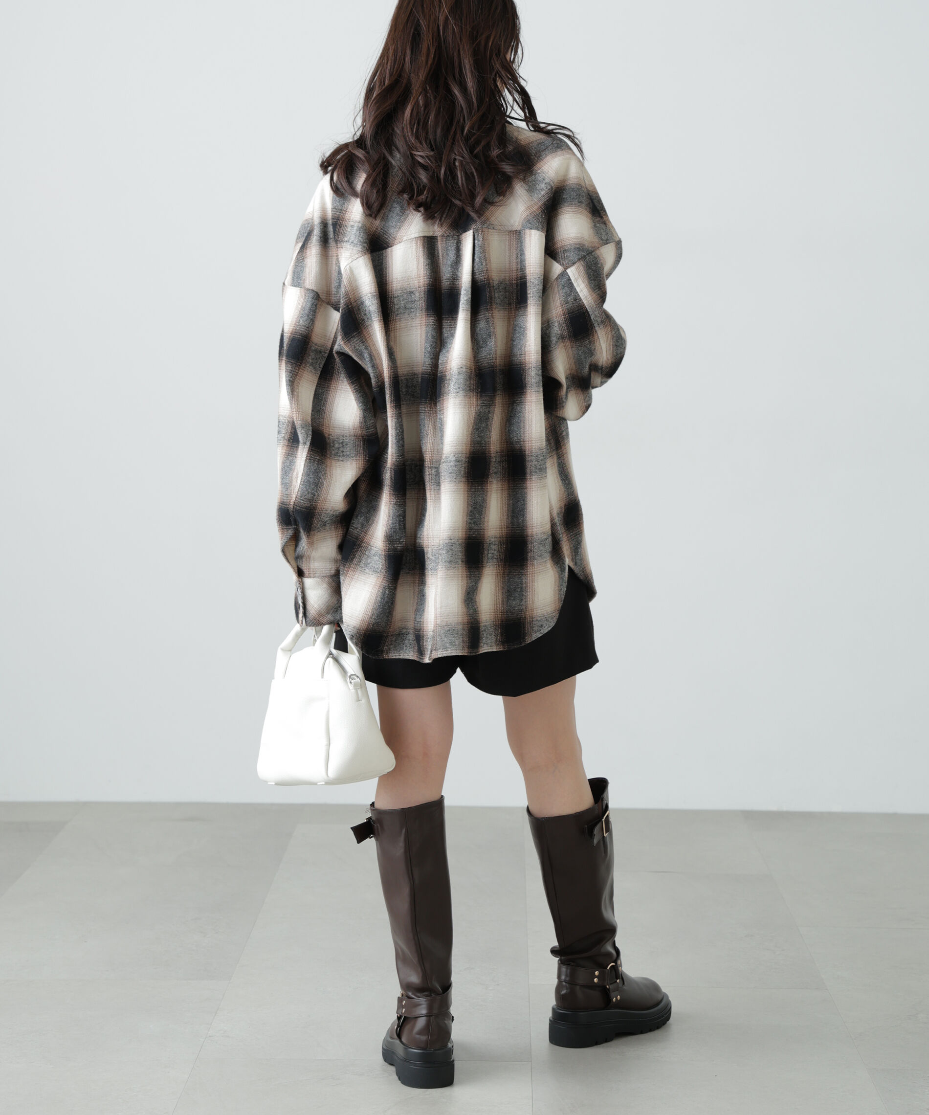  「ヴィンテージ風チェックオーバーシャツ」|シャツ・ブラウス|