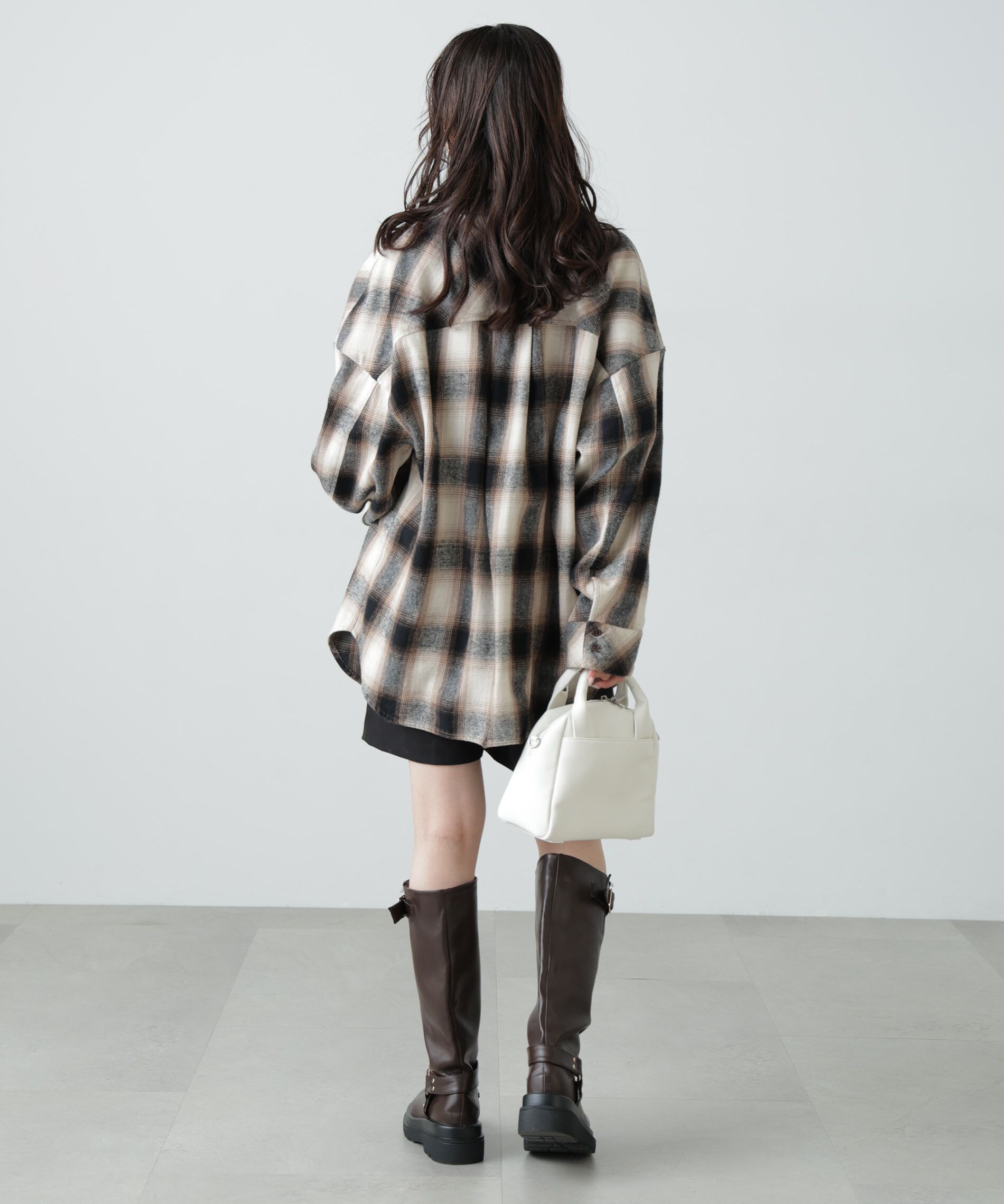  「ヴィンテージ風チェックオーバーシャツ」|シャツ・ブラウス|