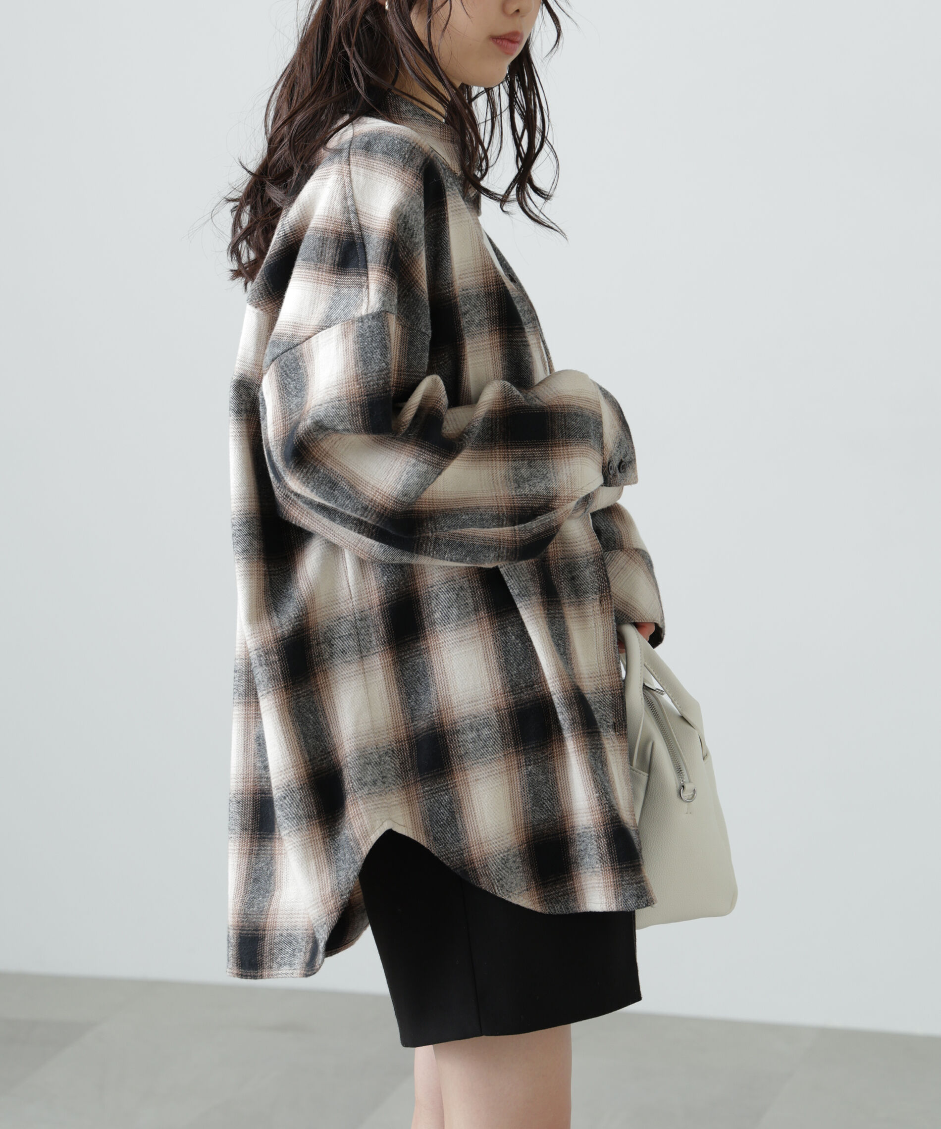  「ヴィンテージ風チェックオーバーシャツ」|シャツ・ブラウス|