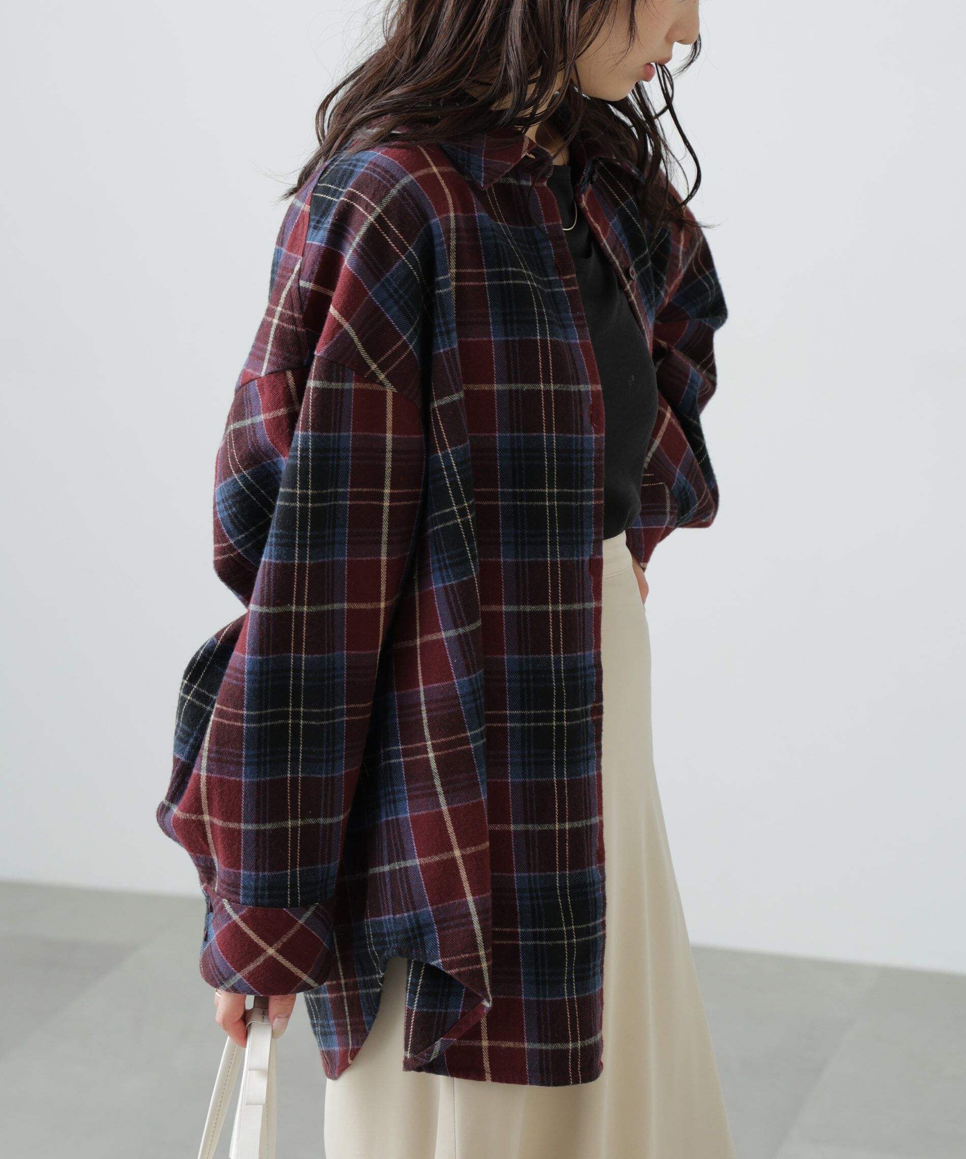  「ヴィンテージ風チェックオーバーシャツ」|シャツ・ブラウス|