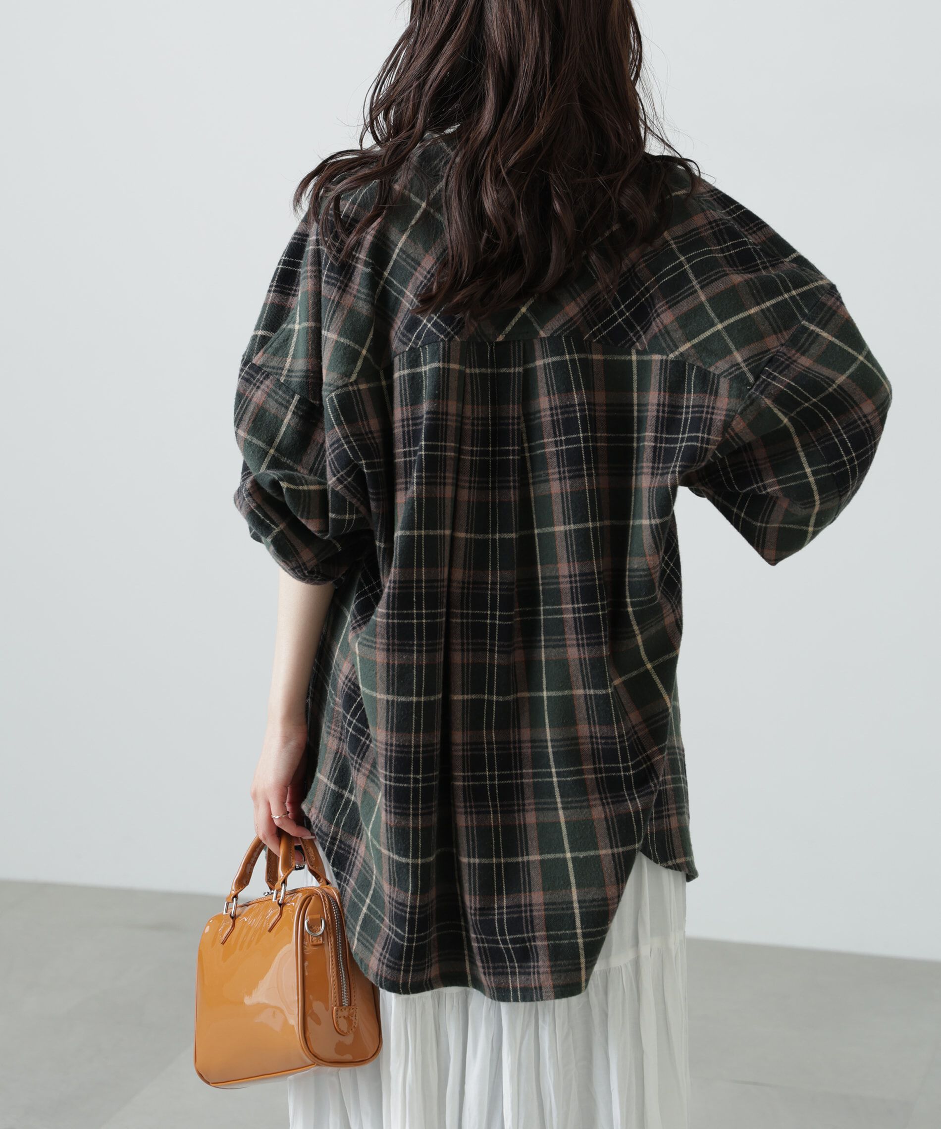  「ヴィンテージ風チェックオーバーシャツ」|シャツ・ブラウス|