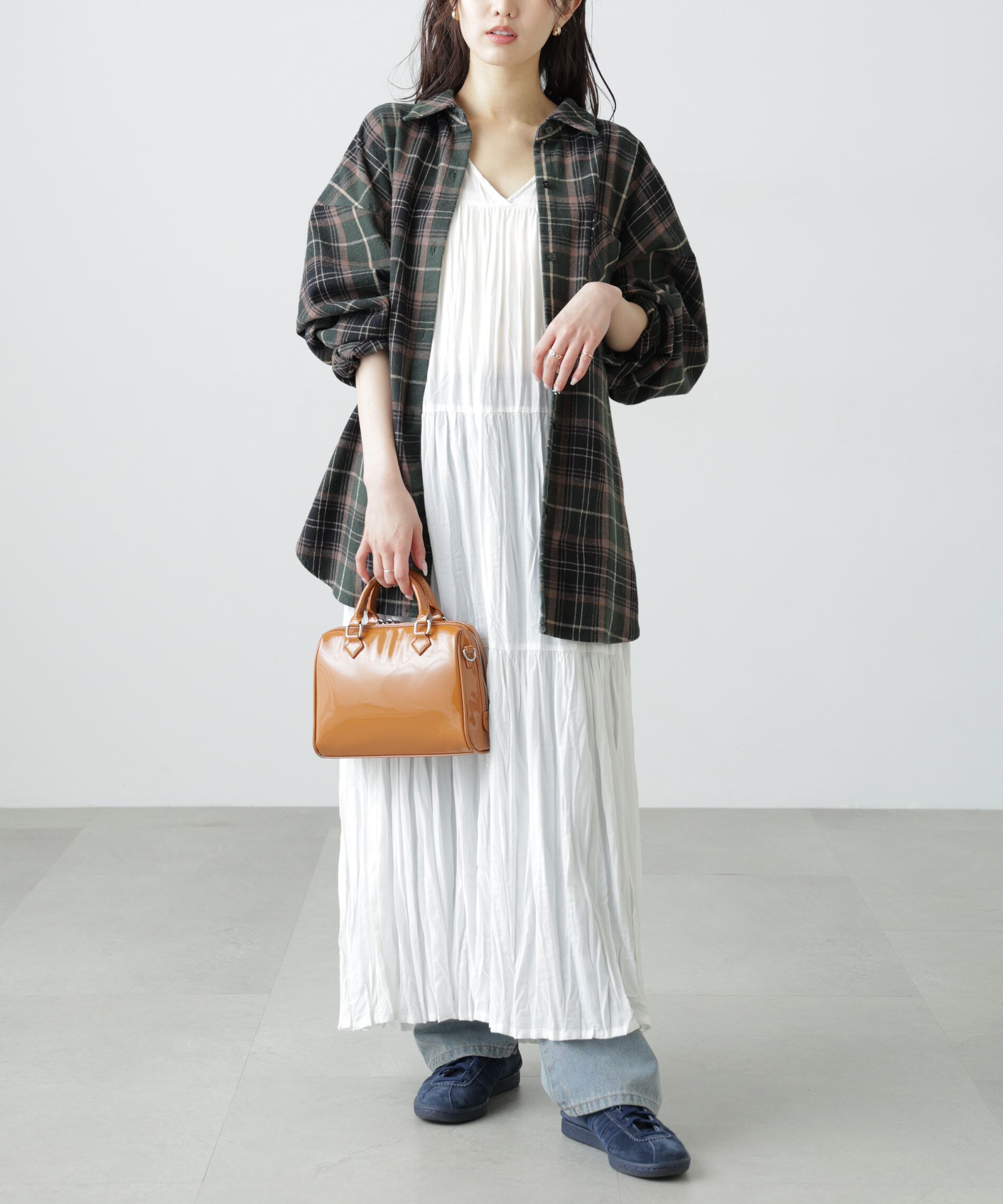  「ヴィンテージ風チェックオーバーシャツ」|シャツ・ブラウス|