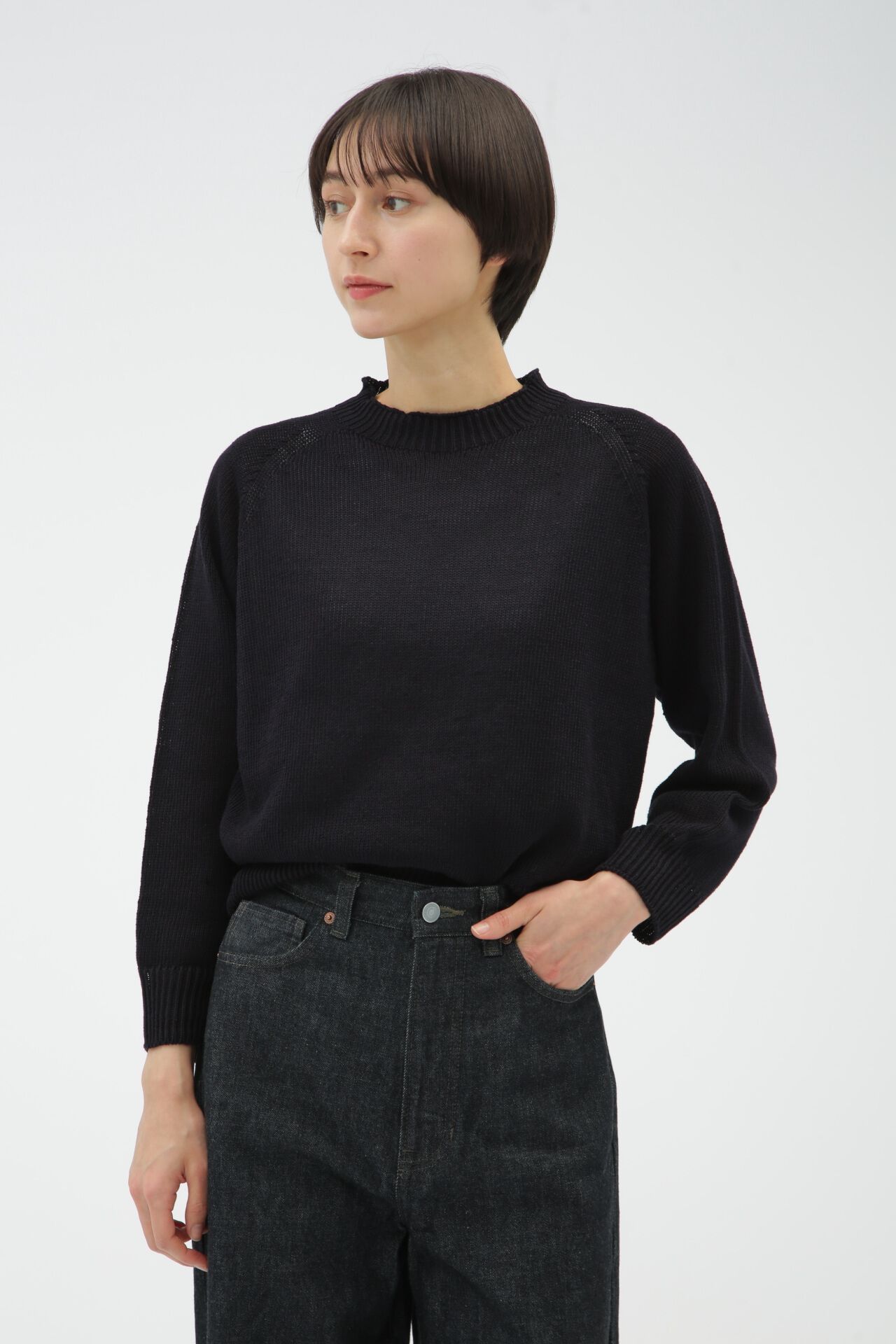  「LINEN COTTON」|ニット・セーター|BLUE