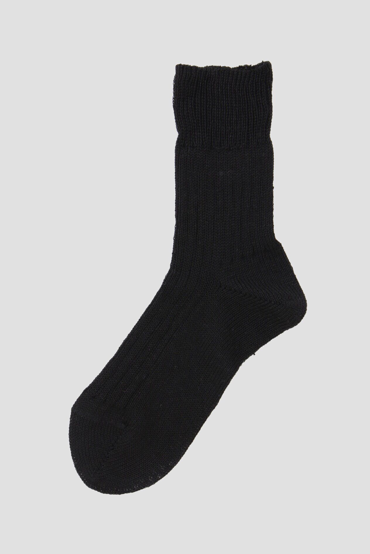  「LINEN RIB SOCKS」|ソックス|BLACK