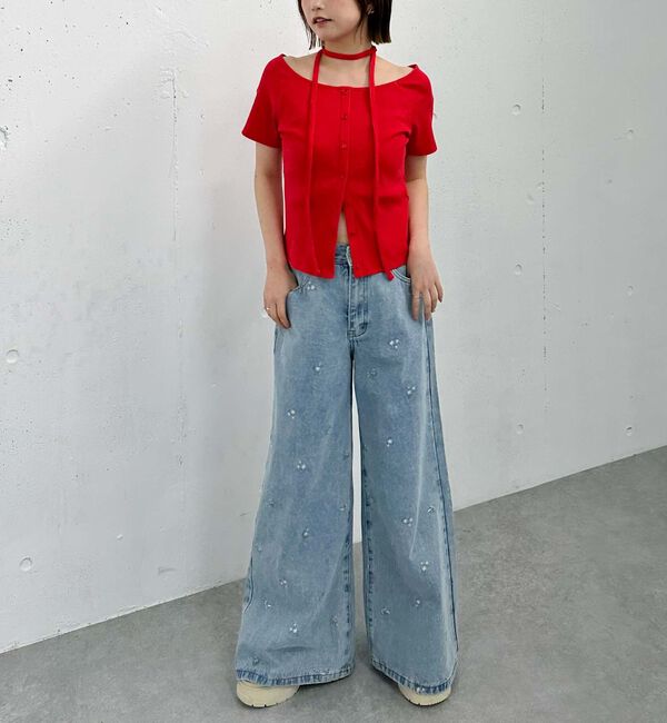 archives「ＦボタンオフショルリブＴＯＰＳ」|Tシャツ・カットソー|