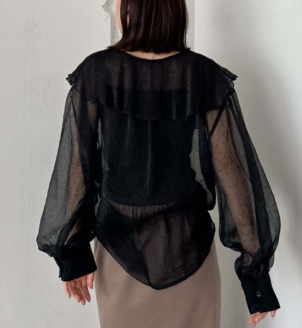 Doux archives「シアードットフリルブラウス」|シャツ・ブラウス|