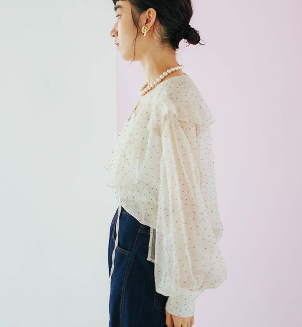 Doux archives「シアードットフリルブラウス」|シャツ・ブラウス|