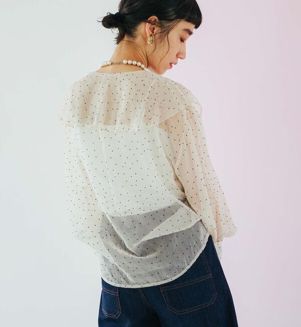 Doux archives「シアードットフリルブラウス」|シャツ・ブラウス|