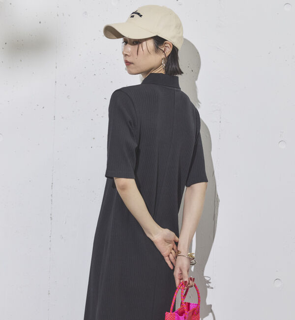 Doux archives「衿付カットリブワンピース」|ワンピース|