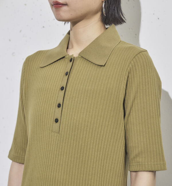 Doux archives「衿付カットリブワンピース」|ワンピース|