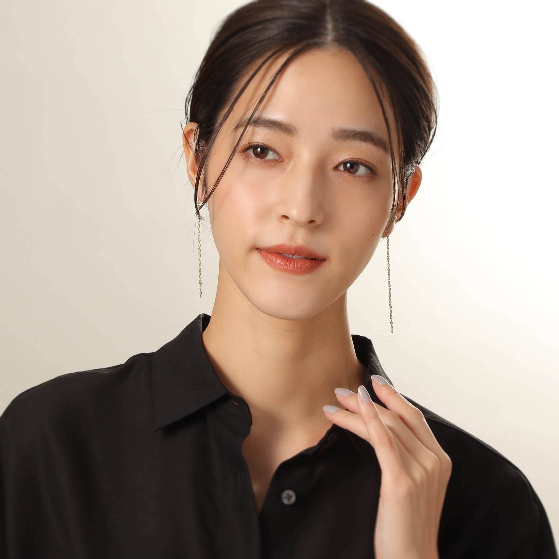 COCOSHNIK「K10モザイクチェーン スタッドピアス」|ピアス|