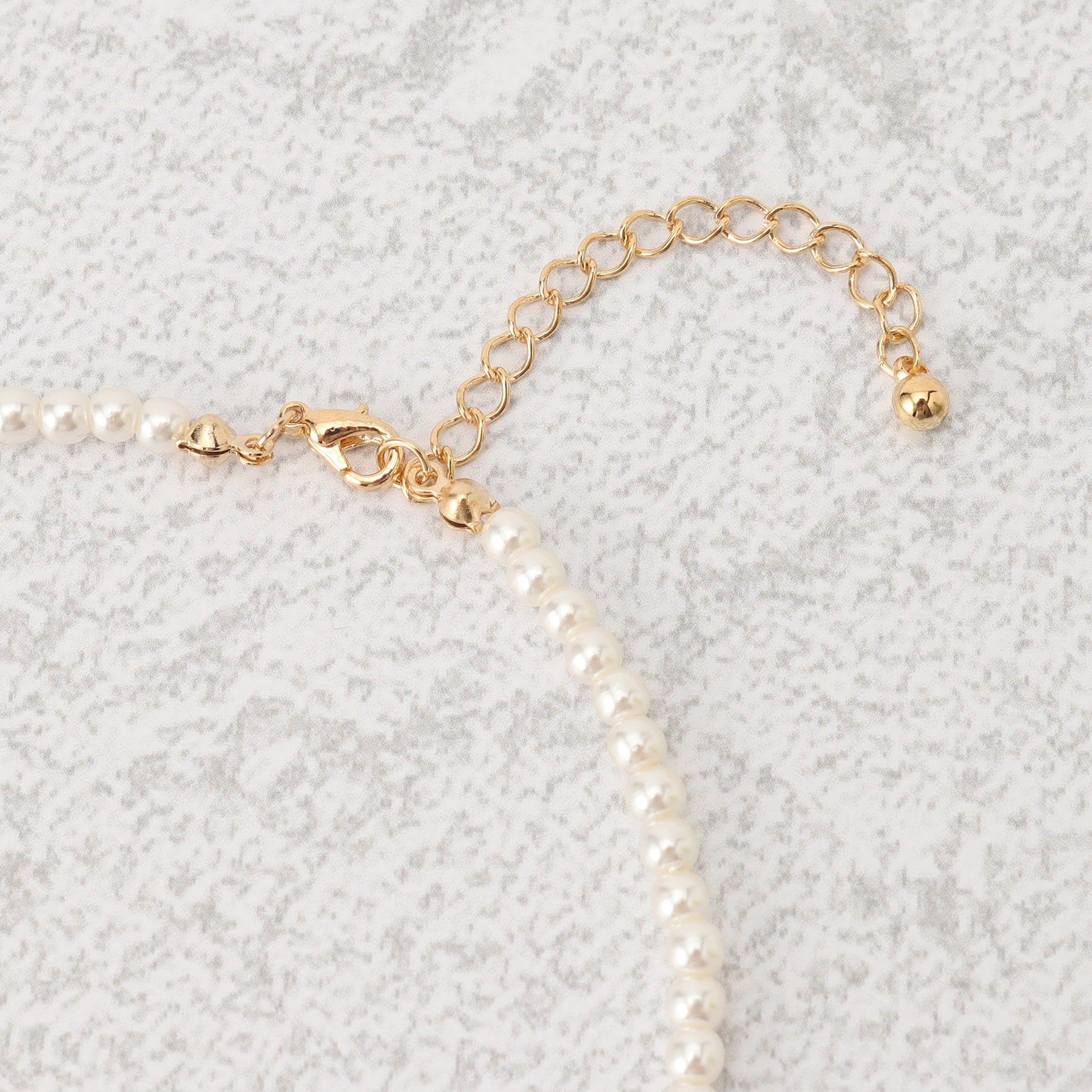 Grandedge「ガーリー系 フェミニン系 バラ ネックレス パール調 チョーカー」|ネックレス|