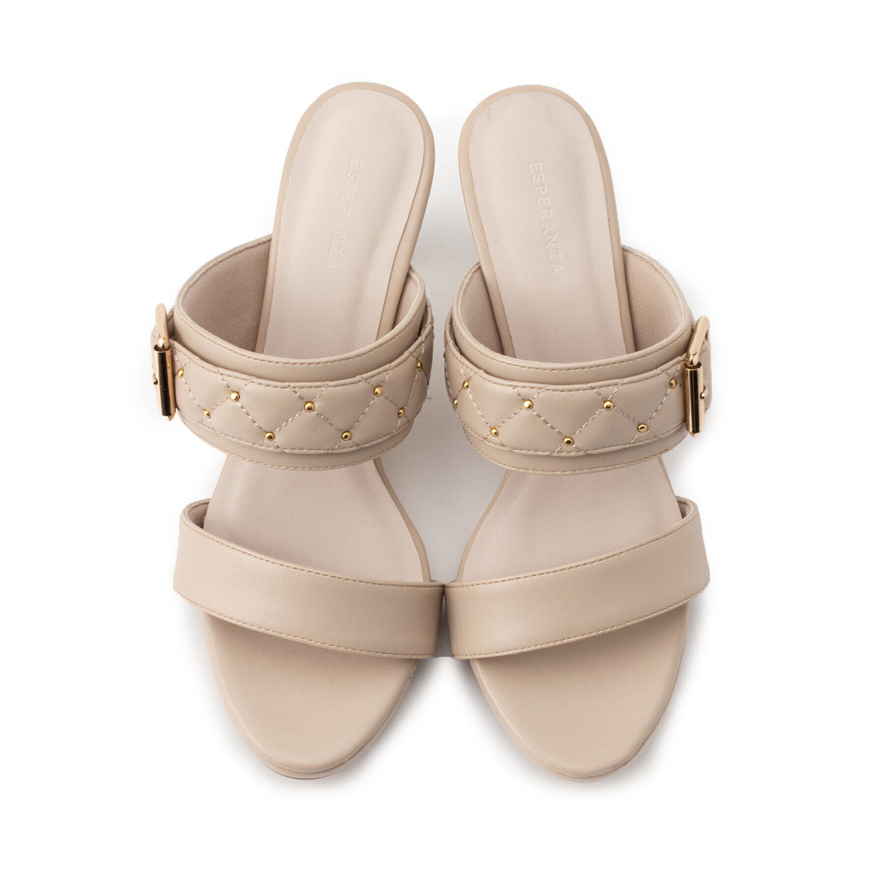 ESPERANZA「ビジューバックルダブルベルトサンダル 24SS」|サンダル|