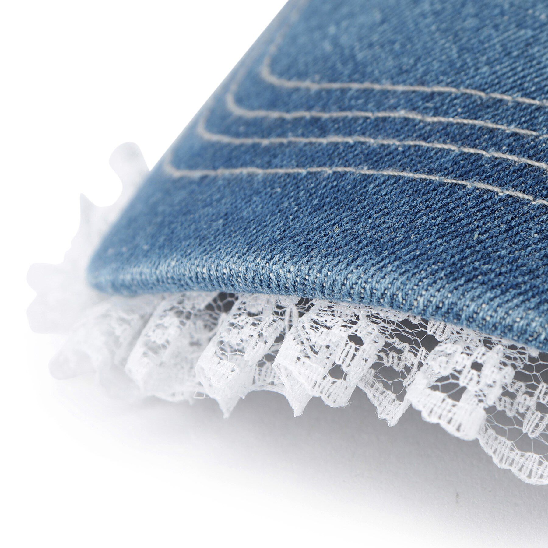 Grandedge「パール調リボンデニムキャップ」|キャップ・キャスケット|