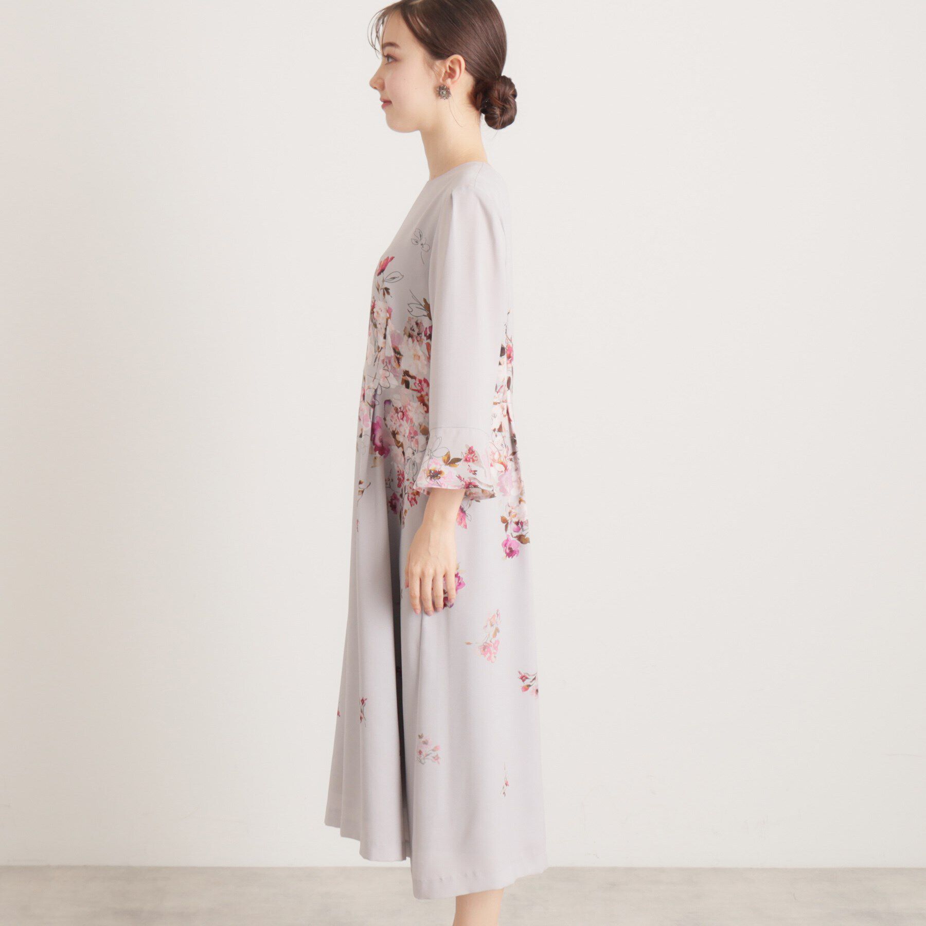 SunaUna「【着るだけでスタイルアップ／&yours project】パネルプリントワンピース」|ワンピース|