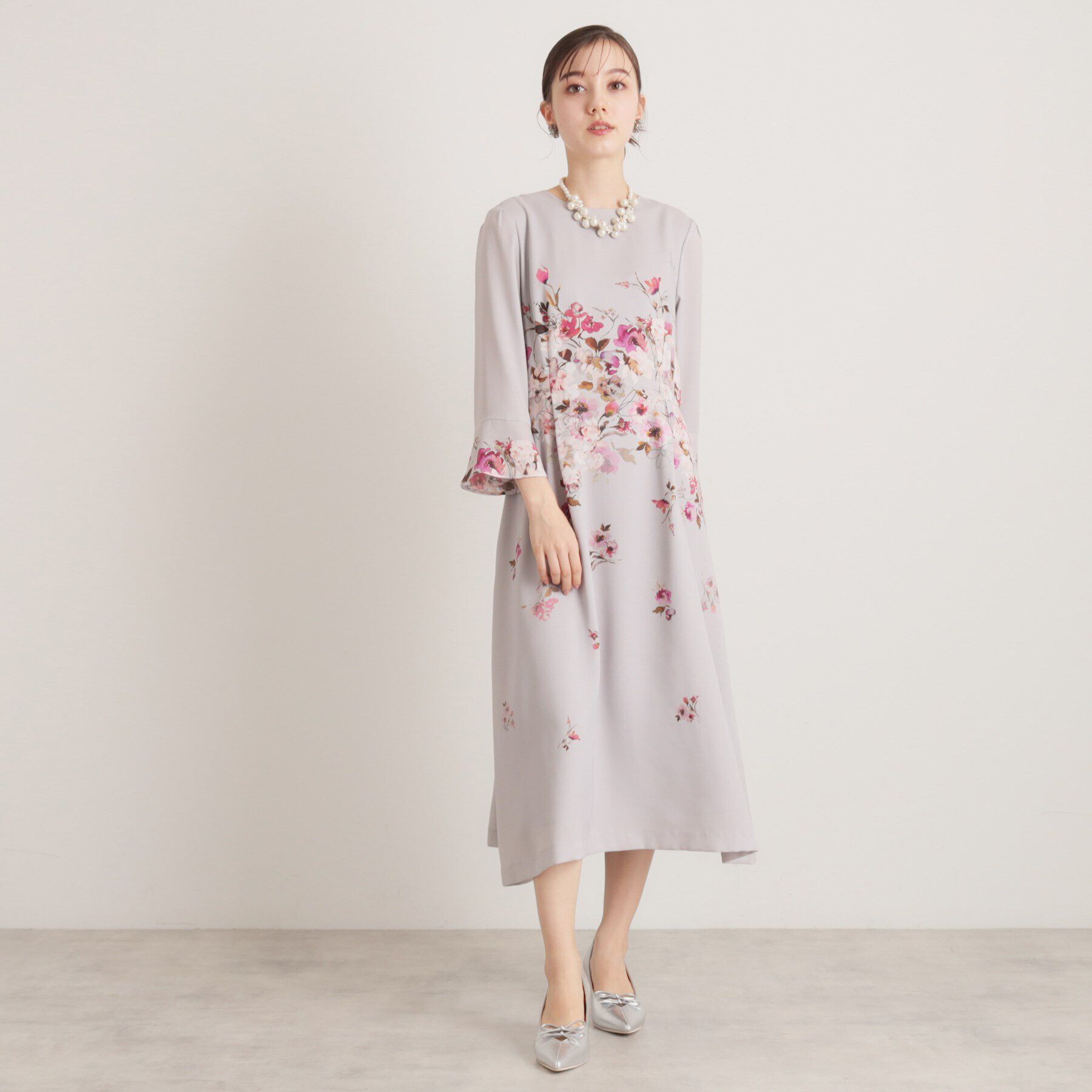 SunaUna「【着るだけでスタイルアップ／&yours project】パネルプリントワンピース」|ワンピース|