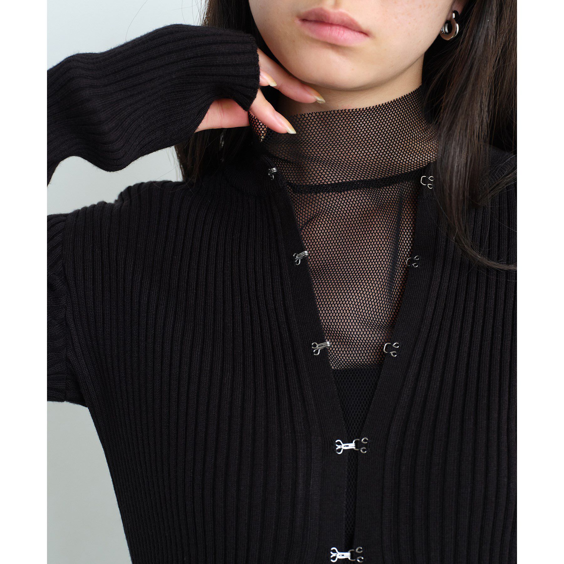 CODE A「fronthook knit cardigan」|カーディガン|