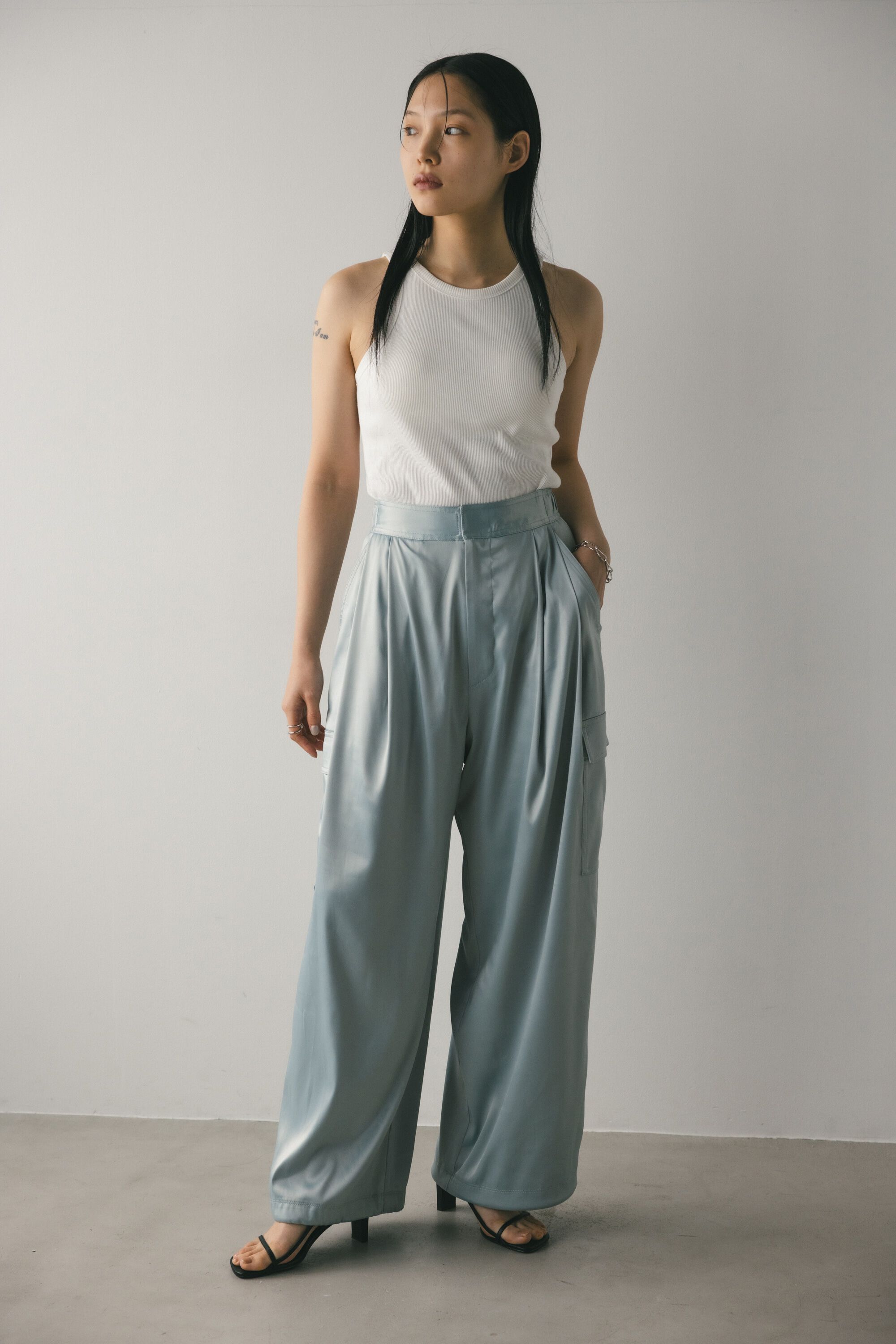 STYLEMIXER「ミラーサテンカーゴパンツ」|その他|