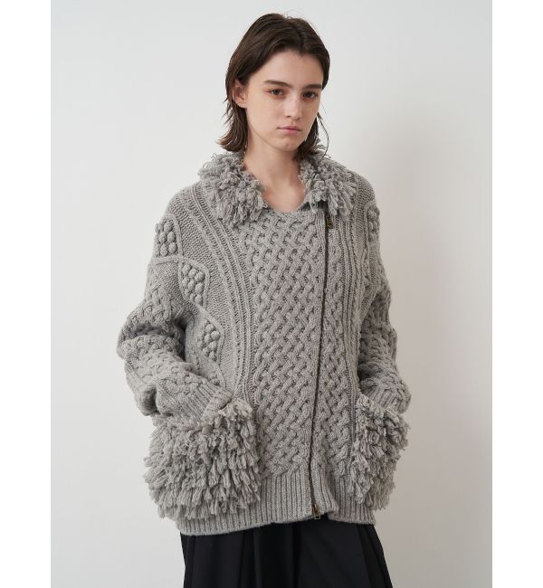 ELENDEEK「CABLE ZIP BZ」|ブルゾン・スタジャン|グレー