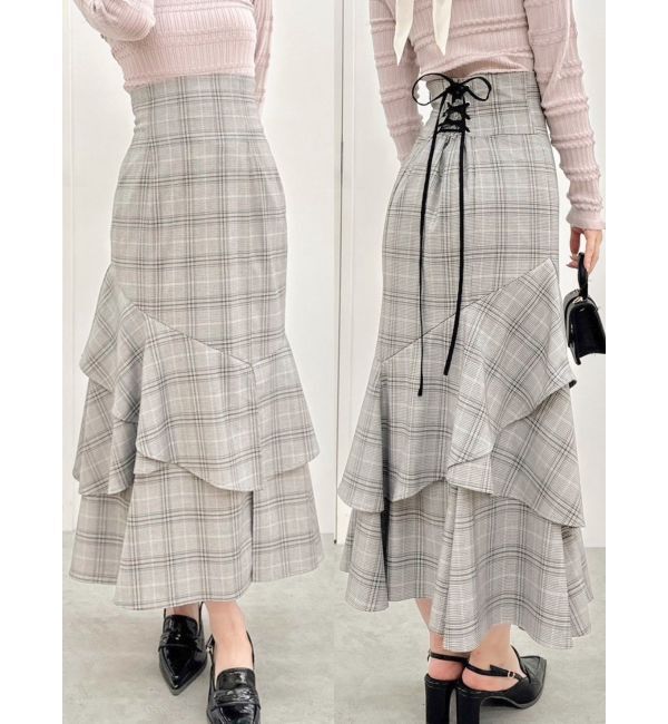 dazzlin「バックレースアップアシメマーメイドスカート」|スカート|ミックス