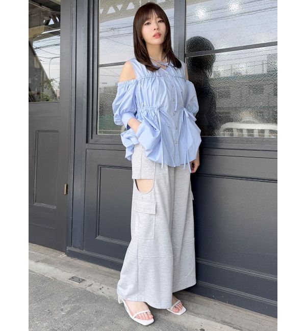 dazzlin「サイドーオープンワイドカーゴパンツ」|カーゴ|