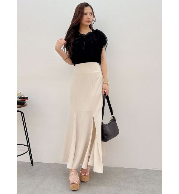 MERCURYDUO「バックレースアップストレッチマーメイドスカート」|スカート|