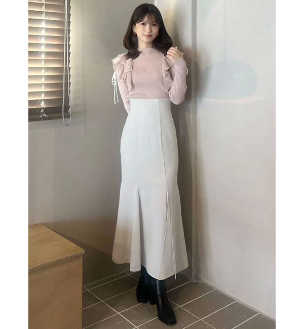 MERCURYDUO「バックレースアップストレッチマーメイドスカート」|スカート|