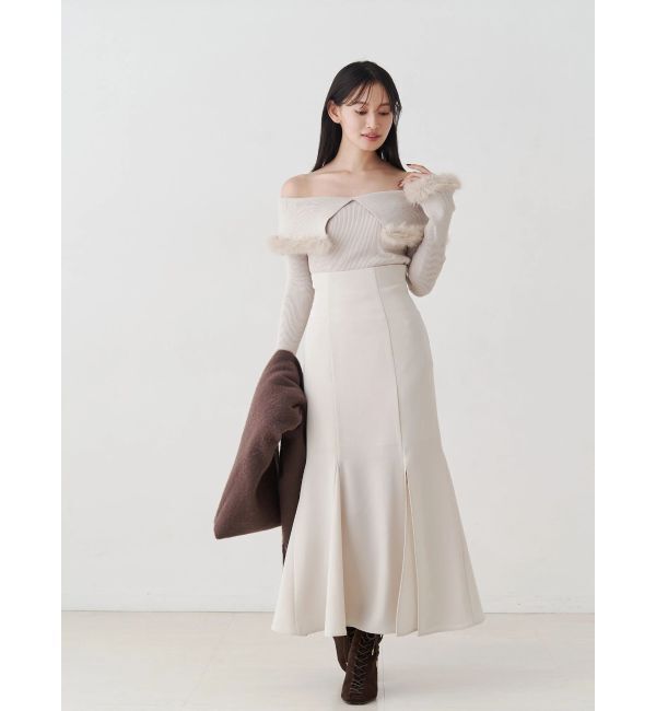 MERCURYDUO「バックレースアップストレッチマーメイドスカート」|スカート|