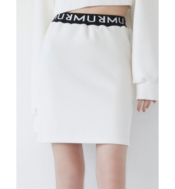 MURUA「スポンジングロゴミニスカート」|スカート|ホワイト